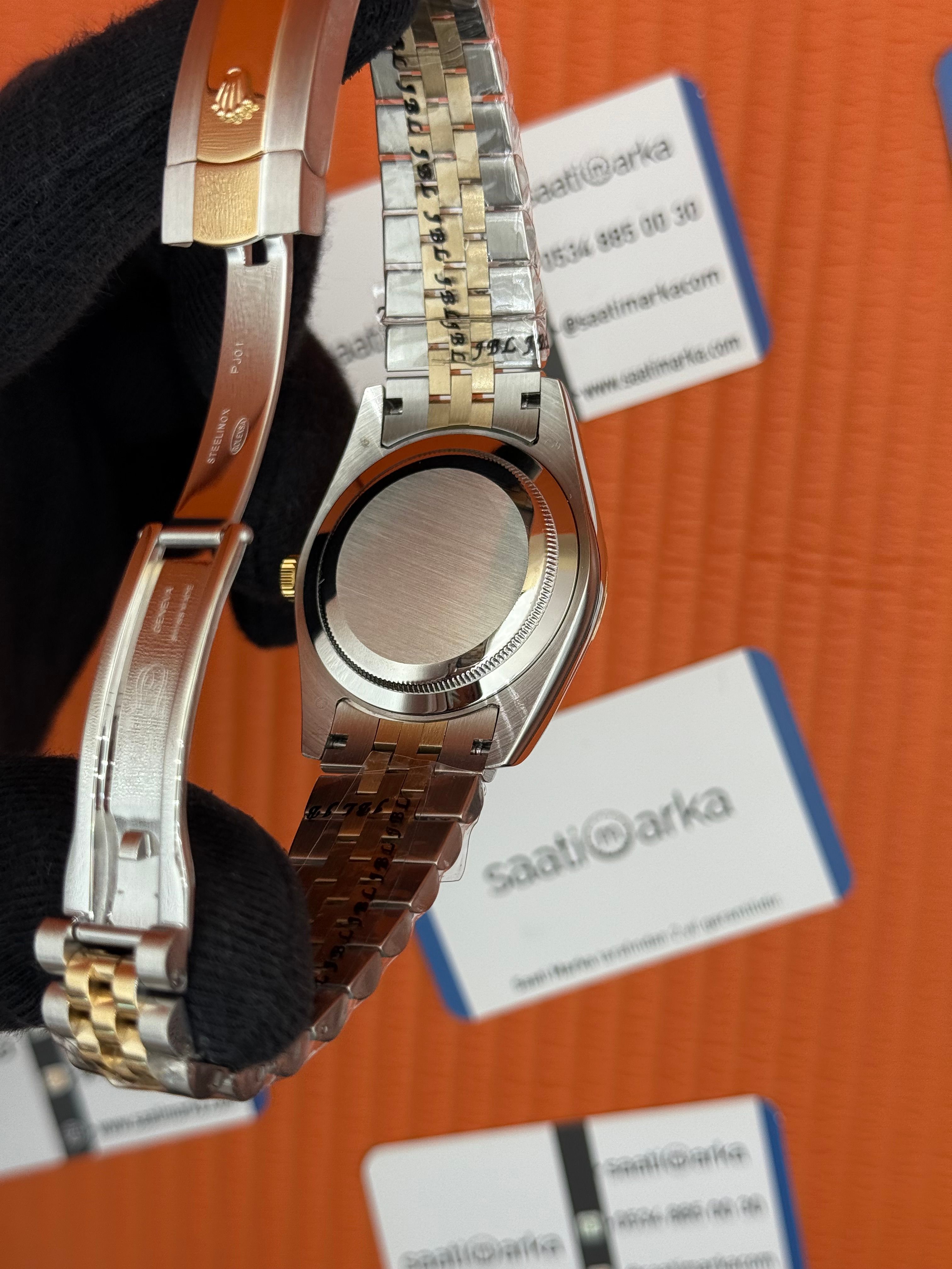 ROLEX Datejust baget taşlı grey dial gold-silver jubilee kordon
