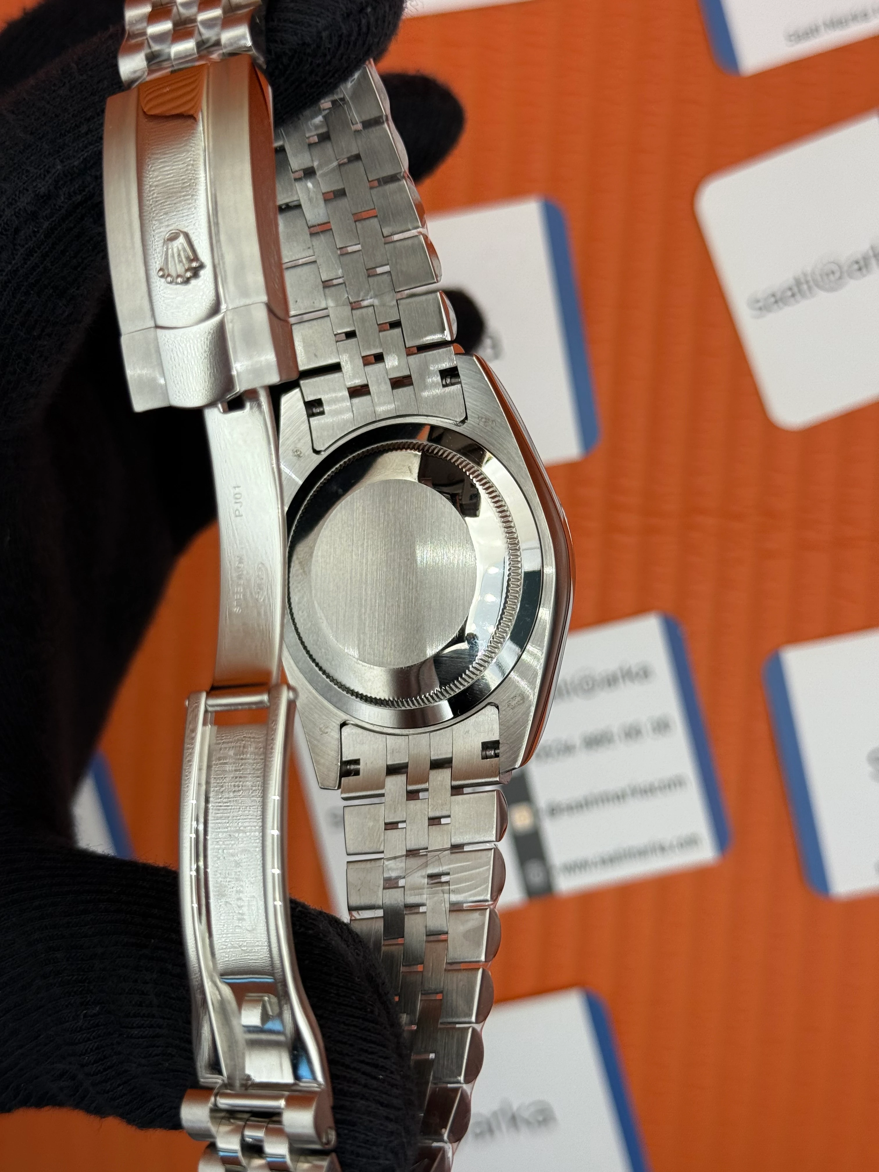 ROLEX Datejust baget taşlı grey dial silver jubilee kordon