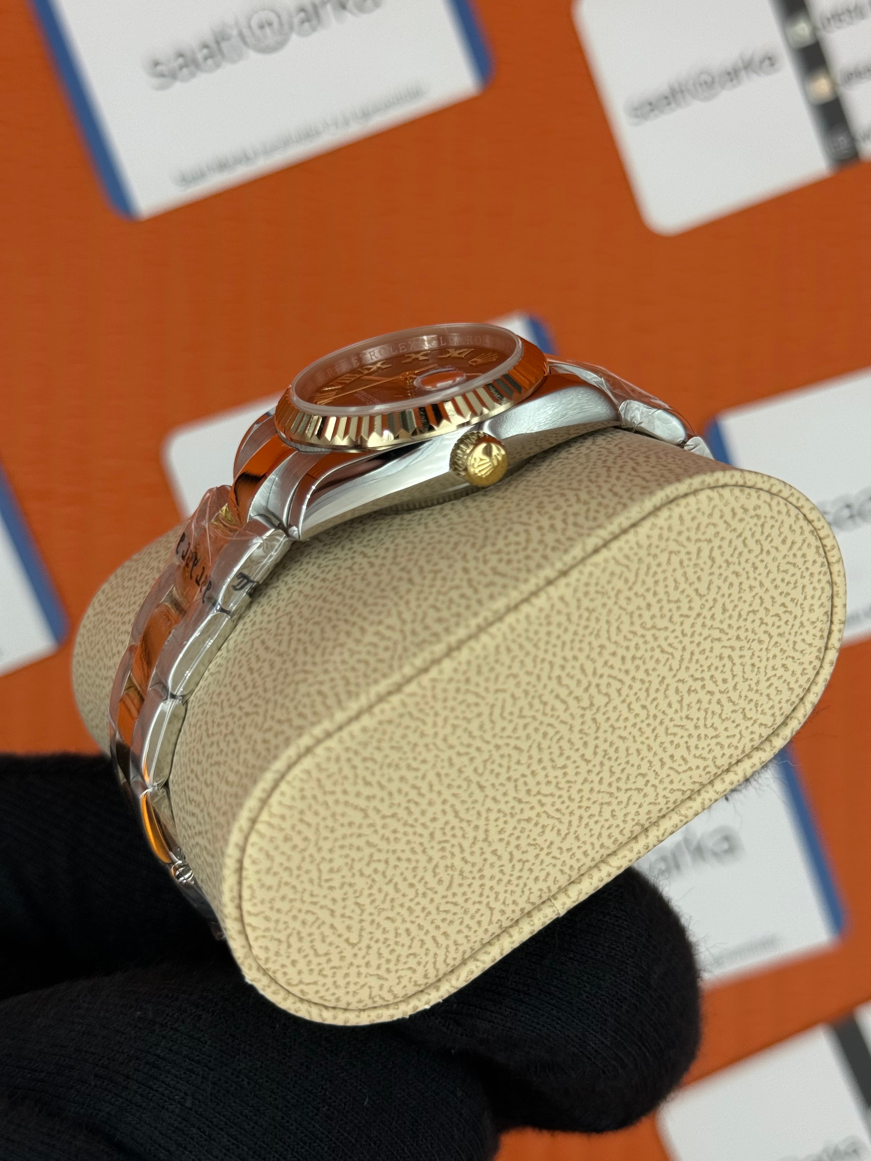 ROELX datejust 31mm gri kadran gold silver oyster kordon