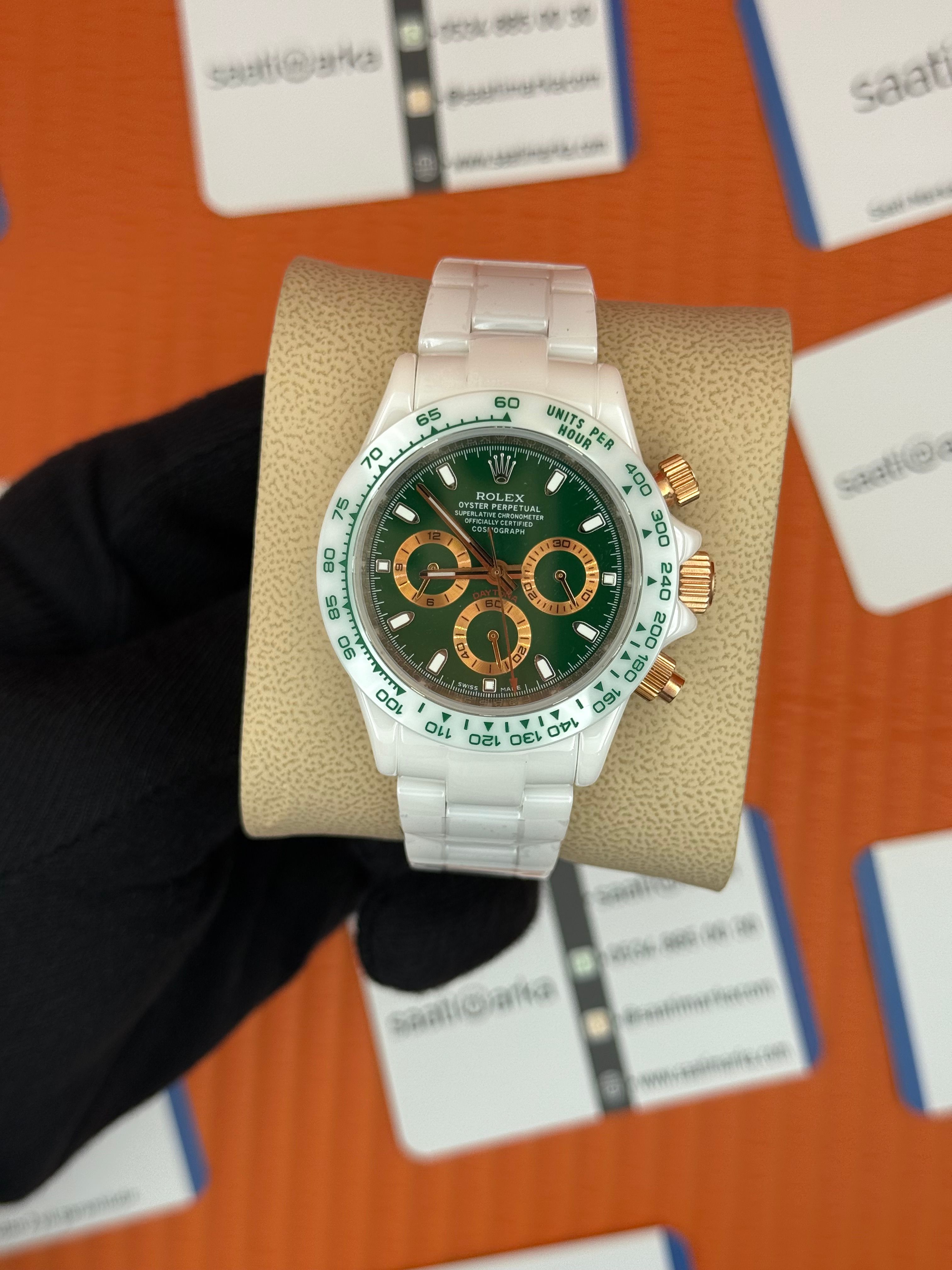 ROLEX Daytona green dial SERAMİK kasa-kordon