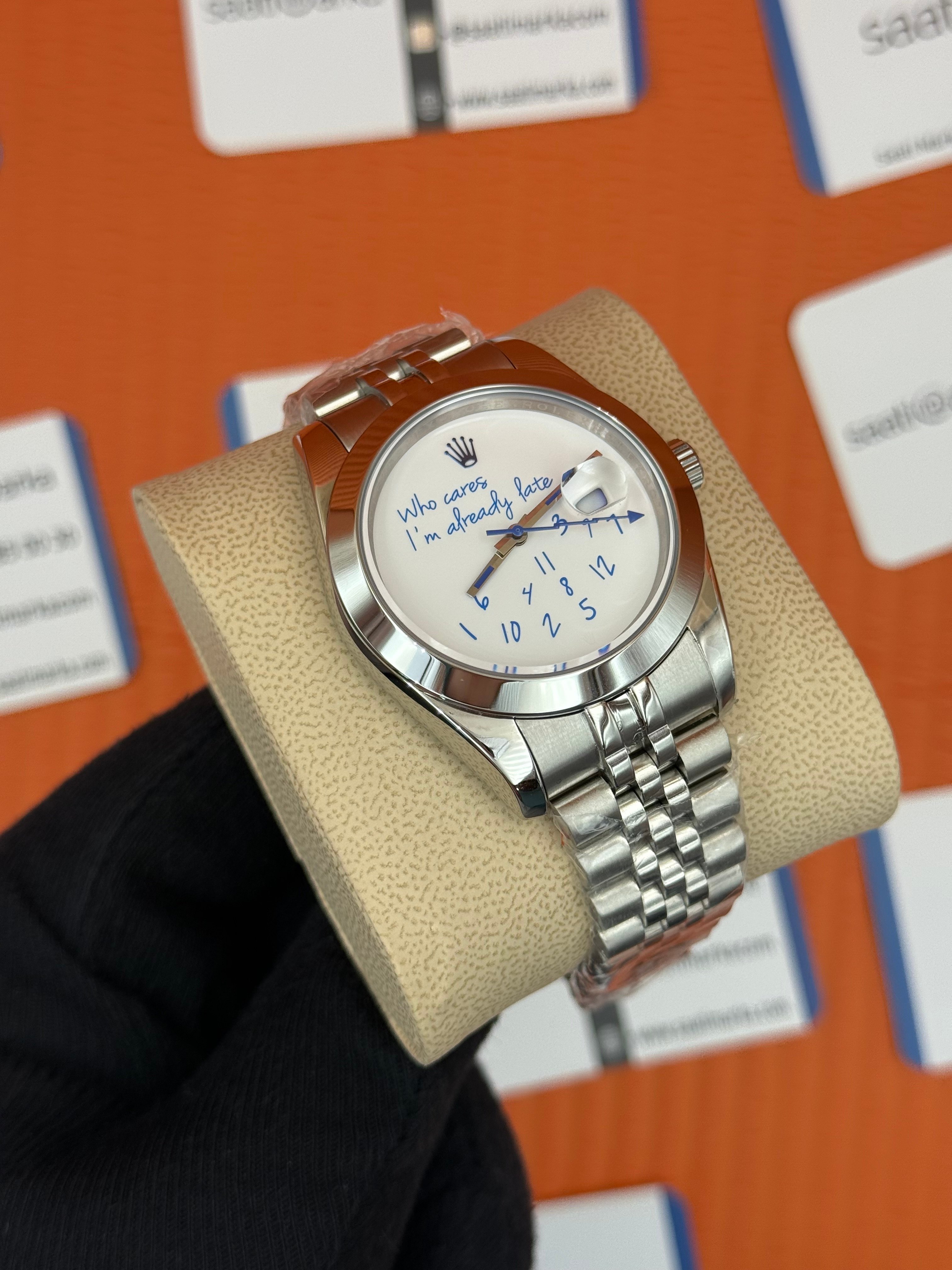 ROLEX Who cares white dial silver jubilee kordon