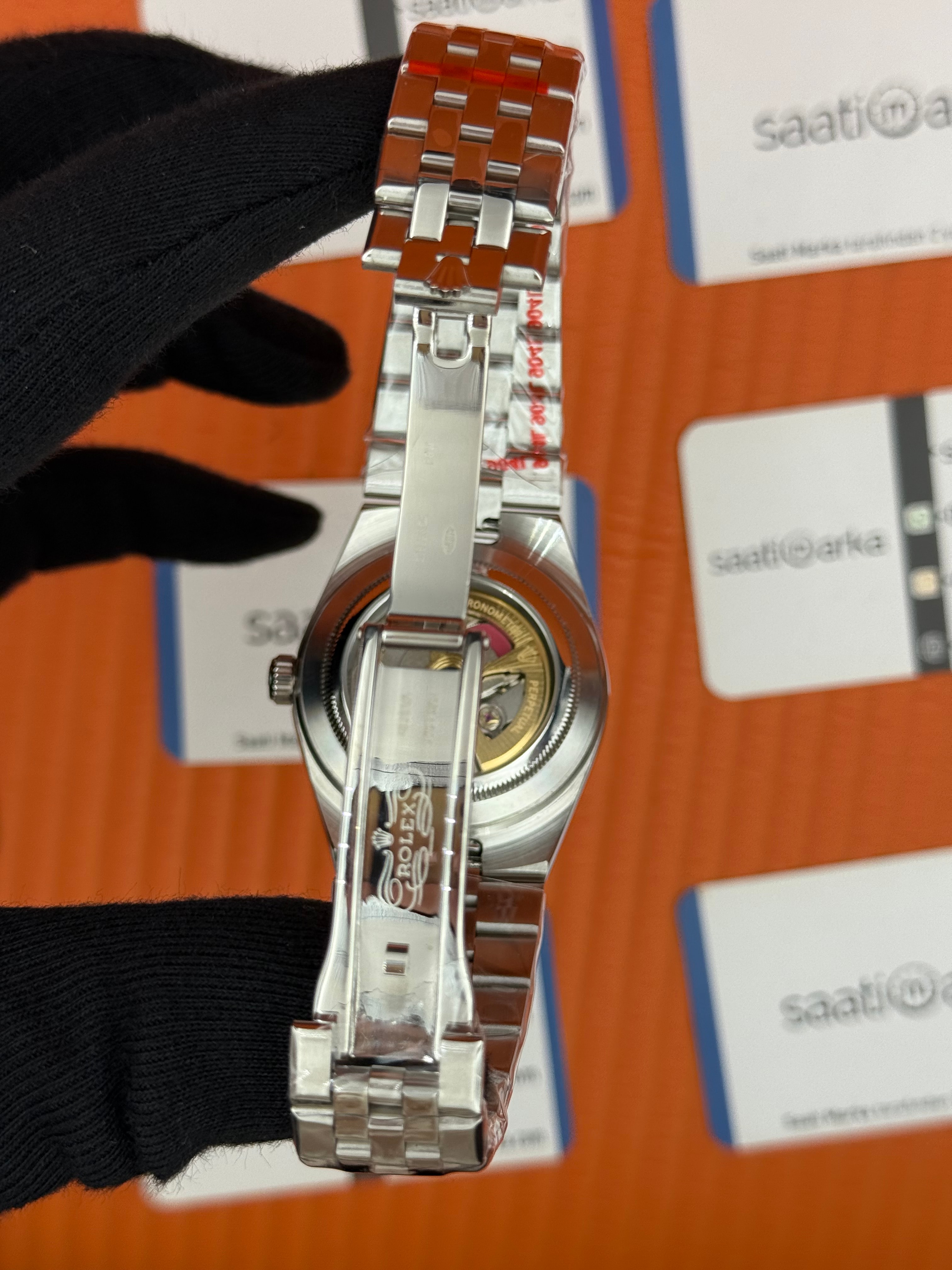 ROLEX land dweller 40mm beyaz kadran silver kasa kordon oystersteel erkek kol saati