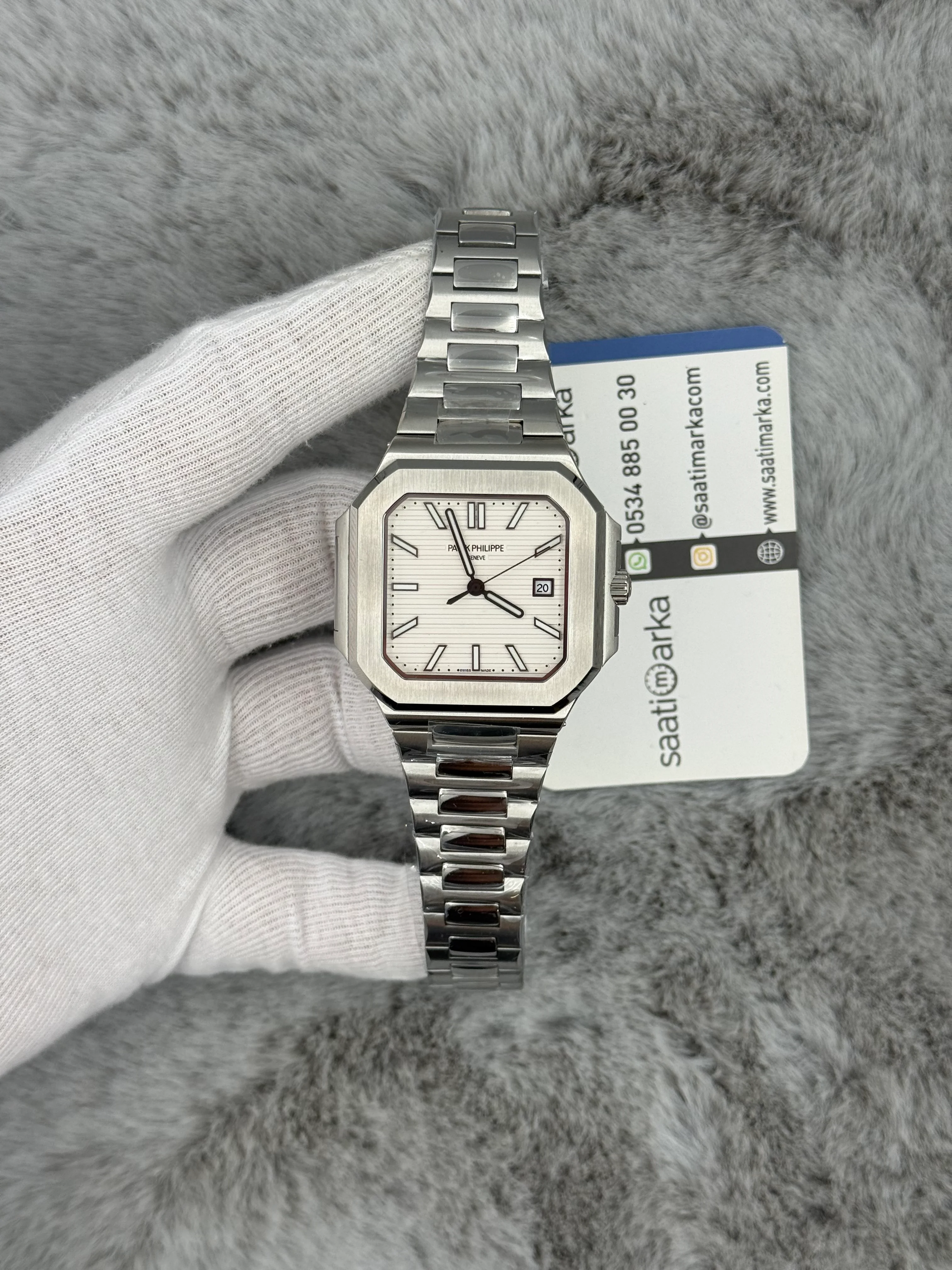 PATEK PHILIPPE CUBİTUS BEYAZ KADRAN SİLVER KASA KORDON