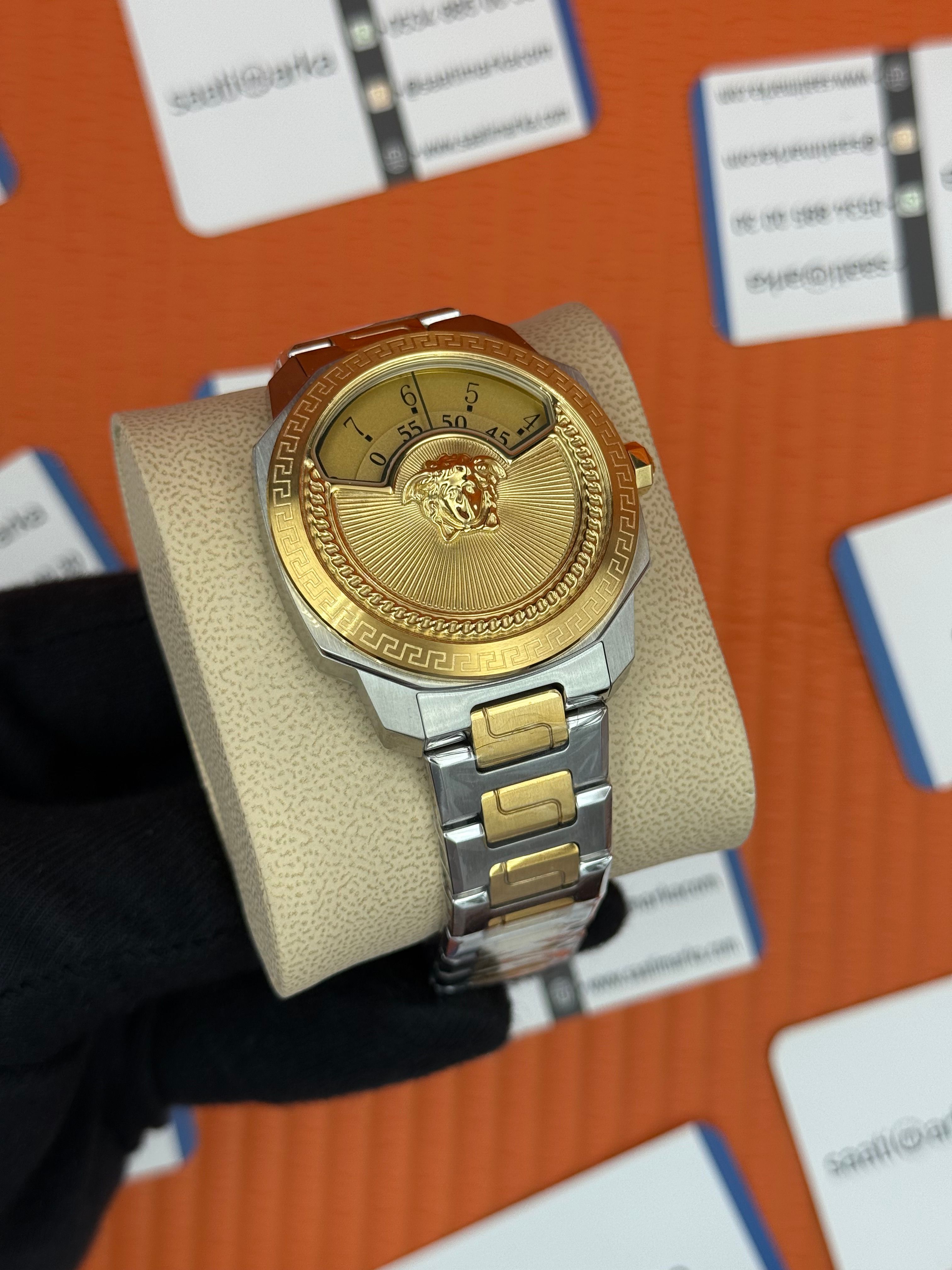 VERSACE ERKEK KOL SAATİ GOLD SİLVER KASA KORDON