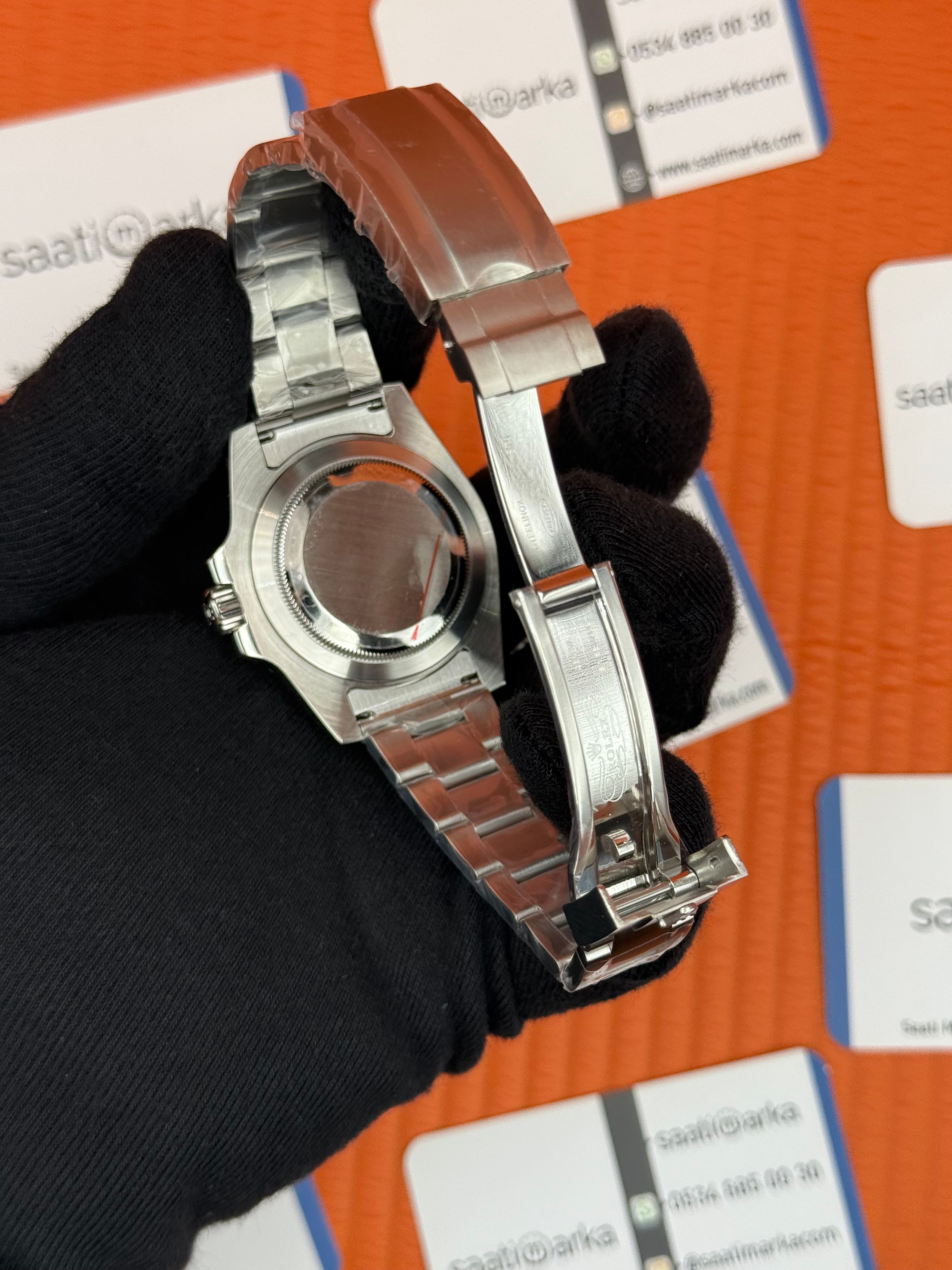 ROLEX Submariner no date black dial- bezel silver kasa-kordon