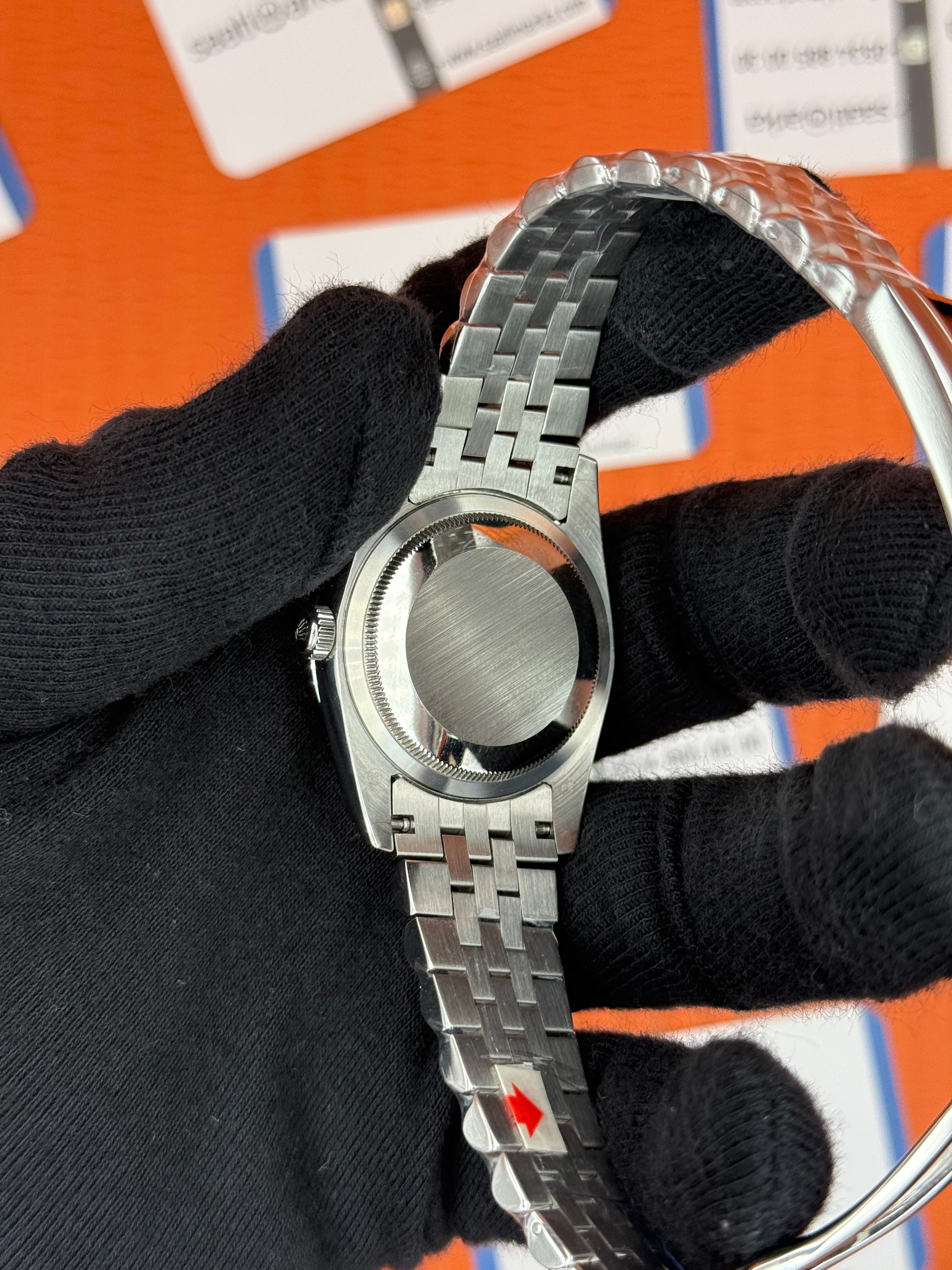 ROLEX datejust 36mm mavi baget taşlı kadran jubilee kordon