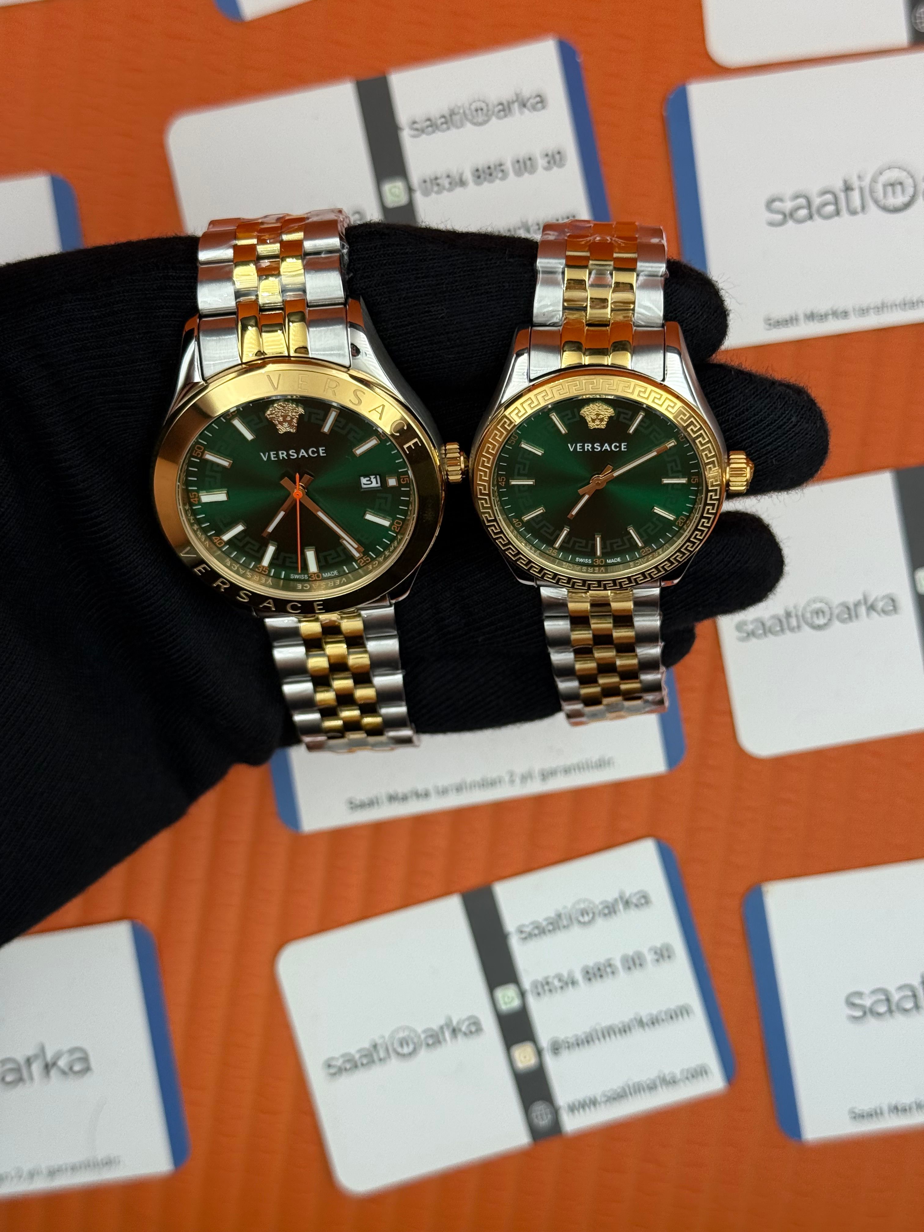 VERSACE çift kombini kadın 36mm erkek 42mm