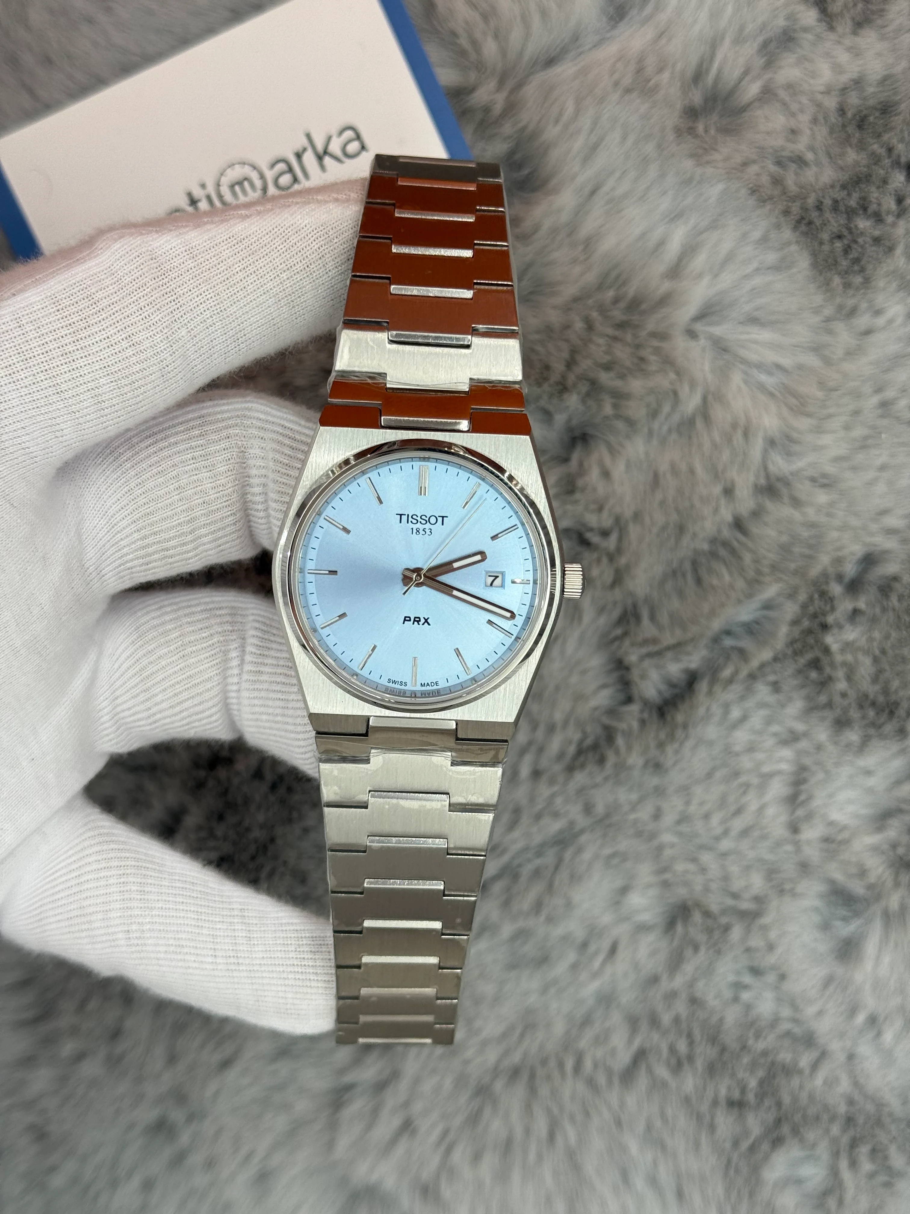 TISSOT PRX 40MM BUZ MAVİSİ KADRAN SİLVER KASA KORDON