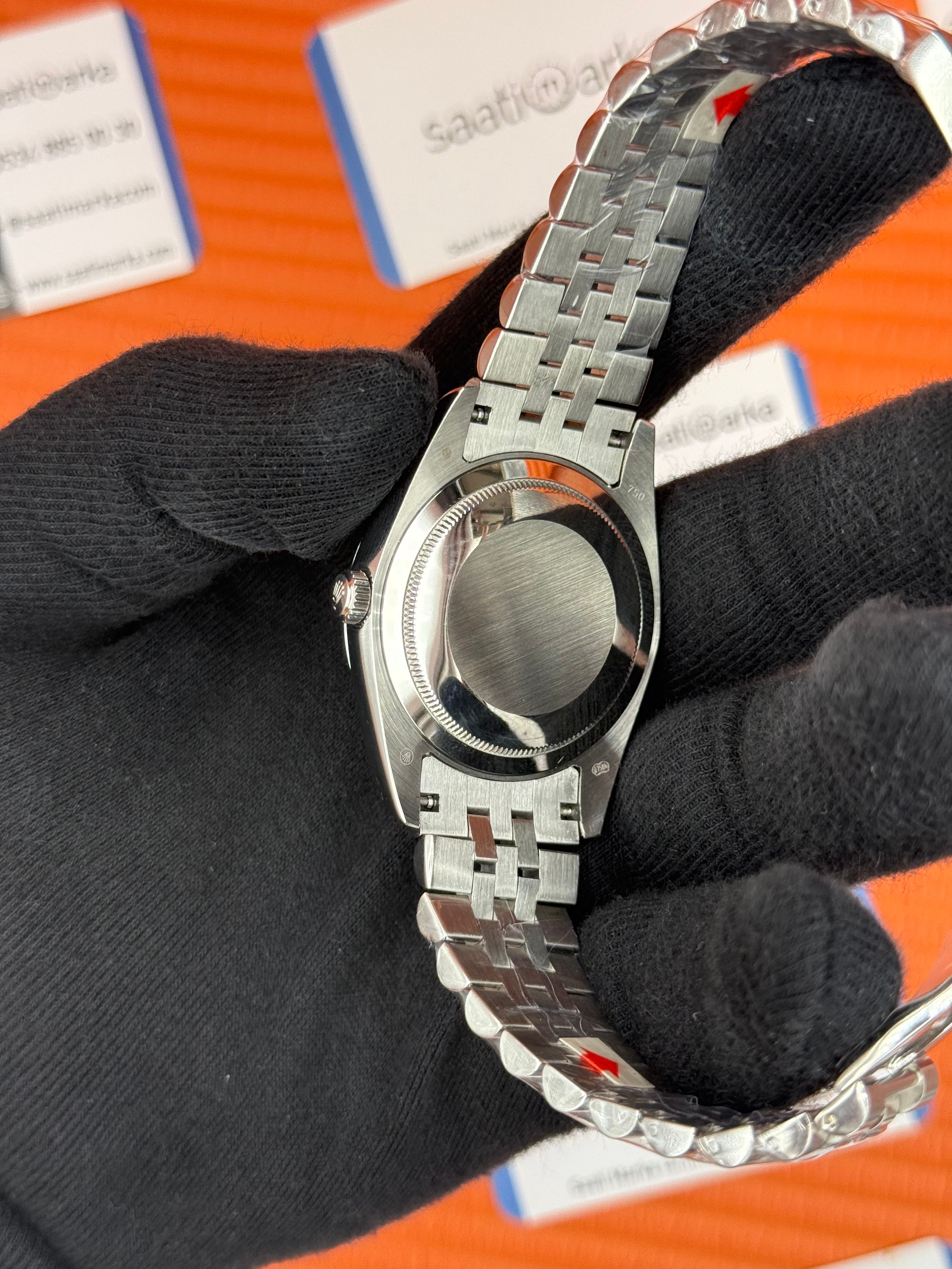ROLEX Day Date roma rakamlı gri kadran silver jubilee kordon