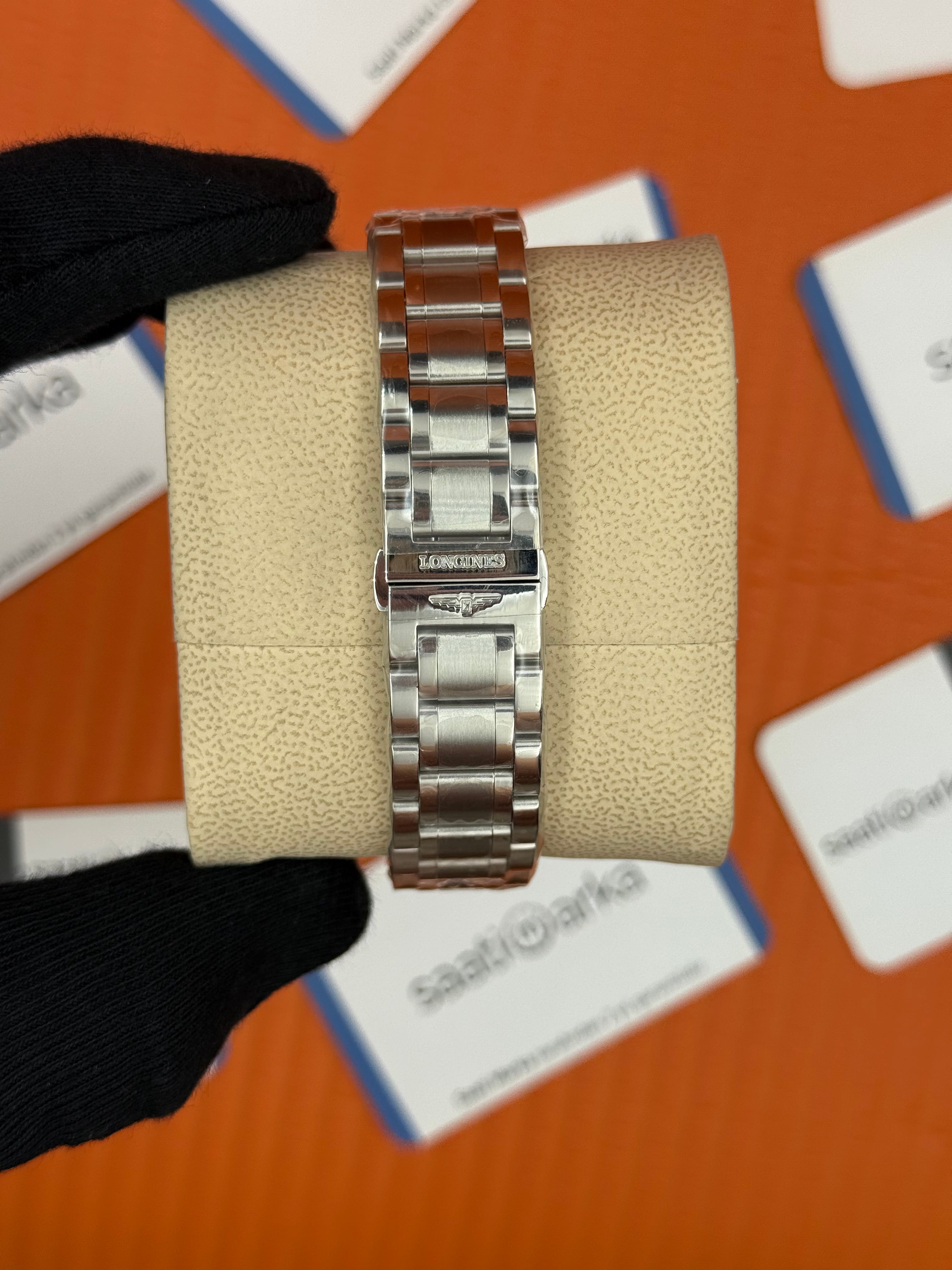 LONGINES beyaz kadran silver kasak kordon 34mm