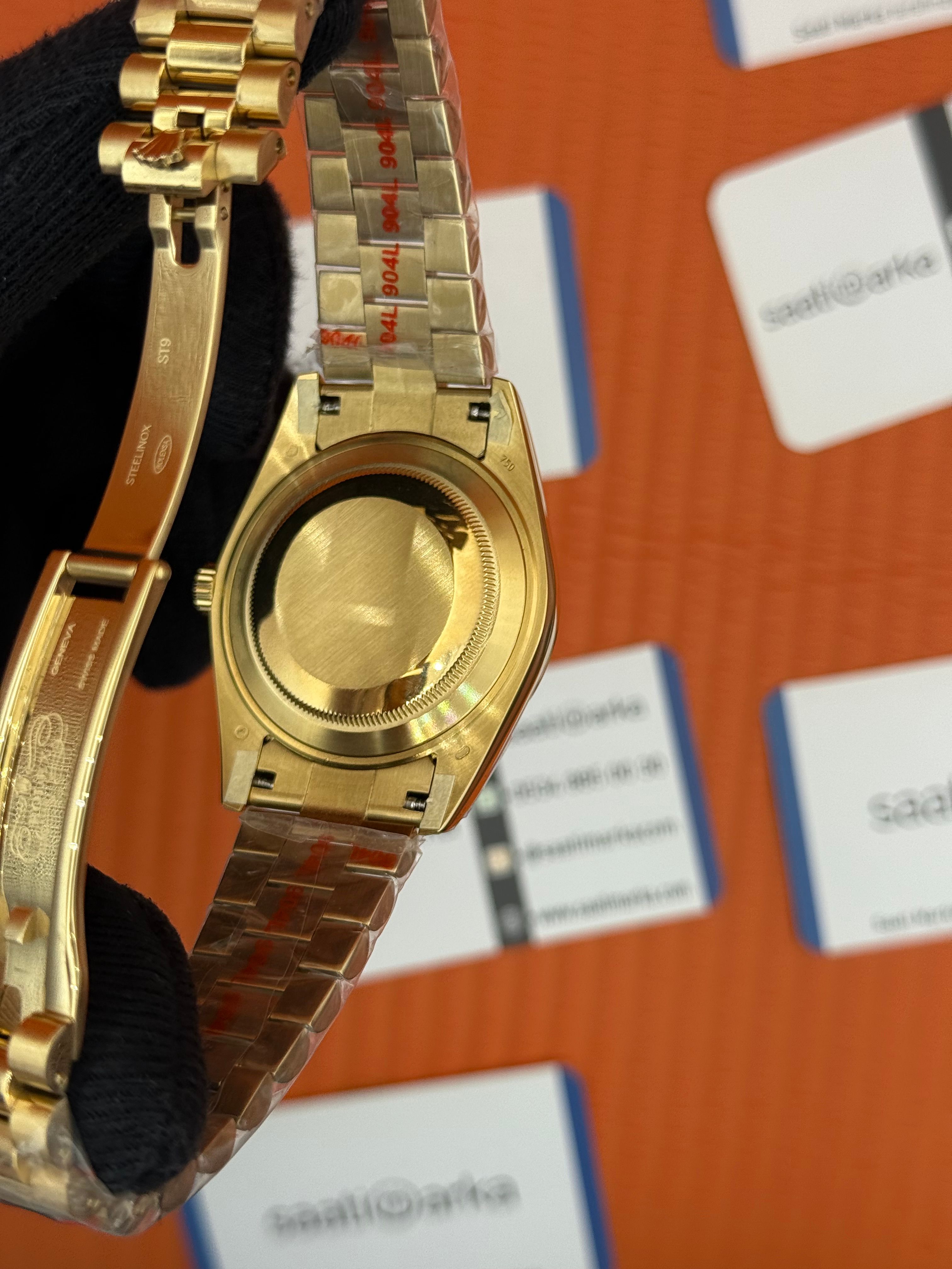 ROLEX Day Date arapça rakamlı buz mavisi kadran gold president kordon