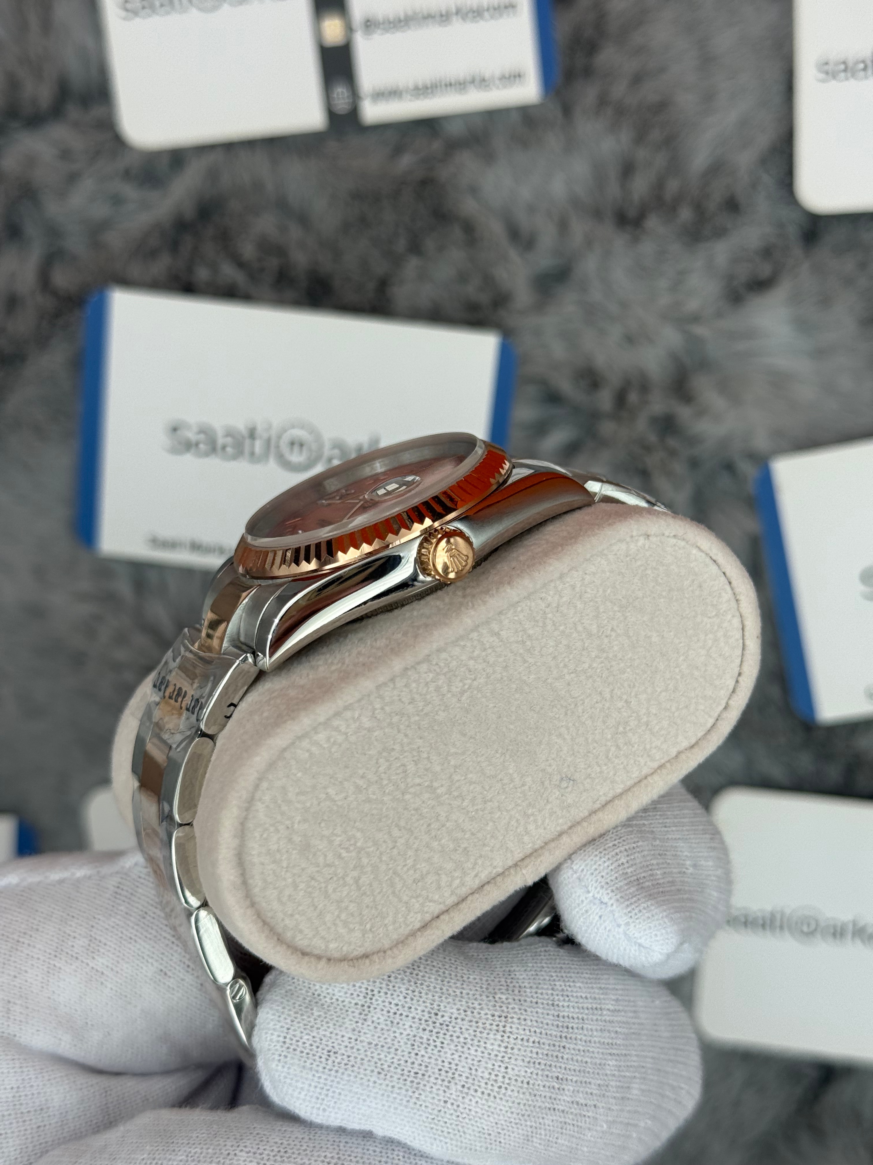 ROLEX datejust 36mm rose kadran silver kasa rose silver oyster kordon 