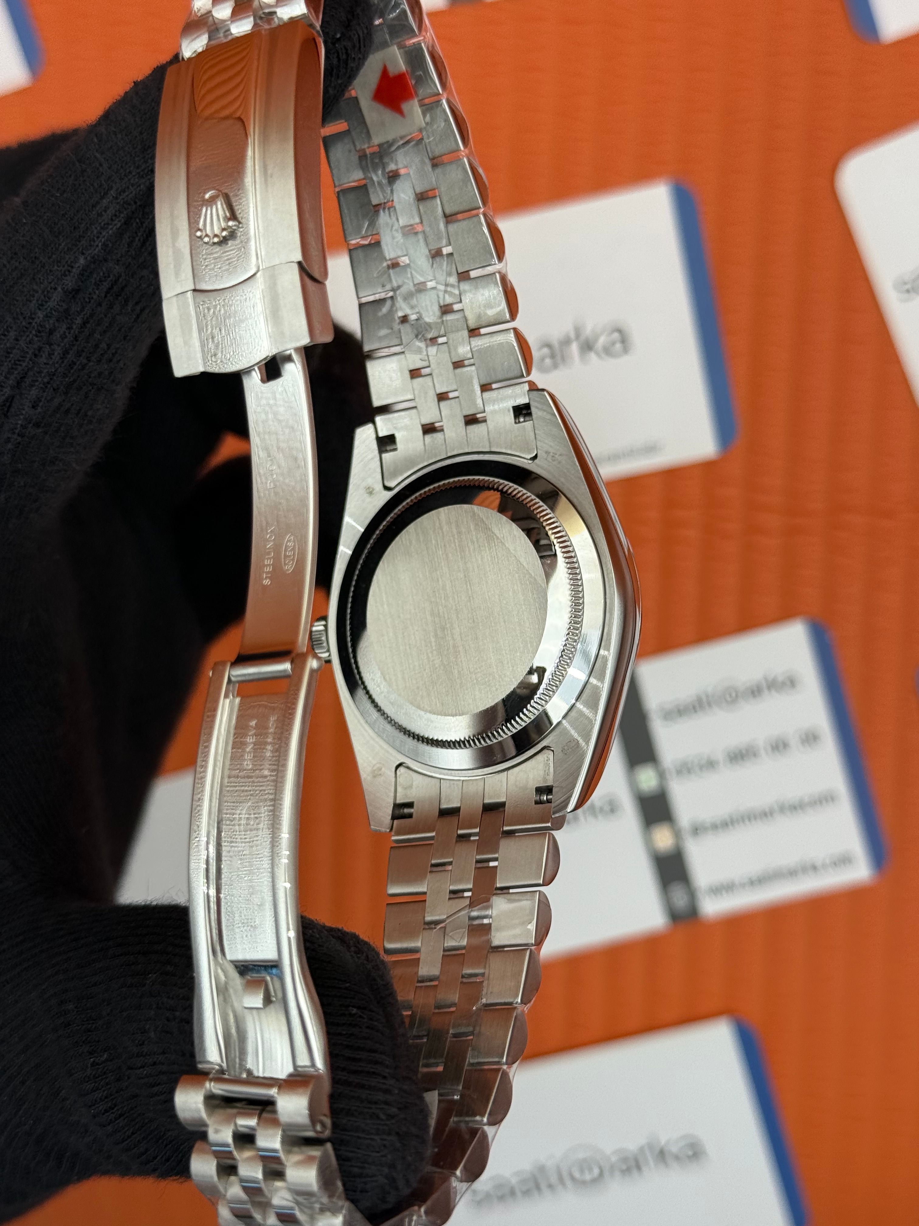 ROLEX Datejust baget taşlı blue dial silver jubilee kordon