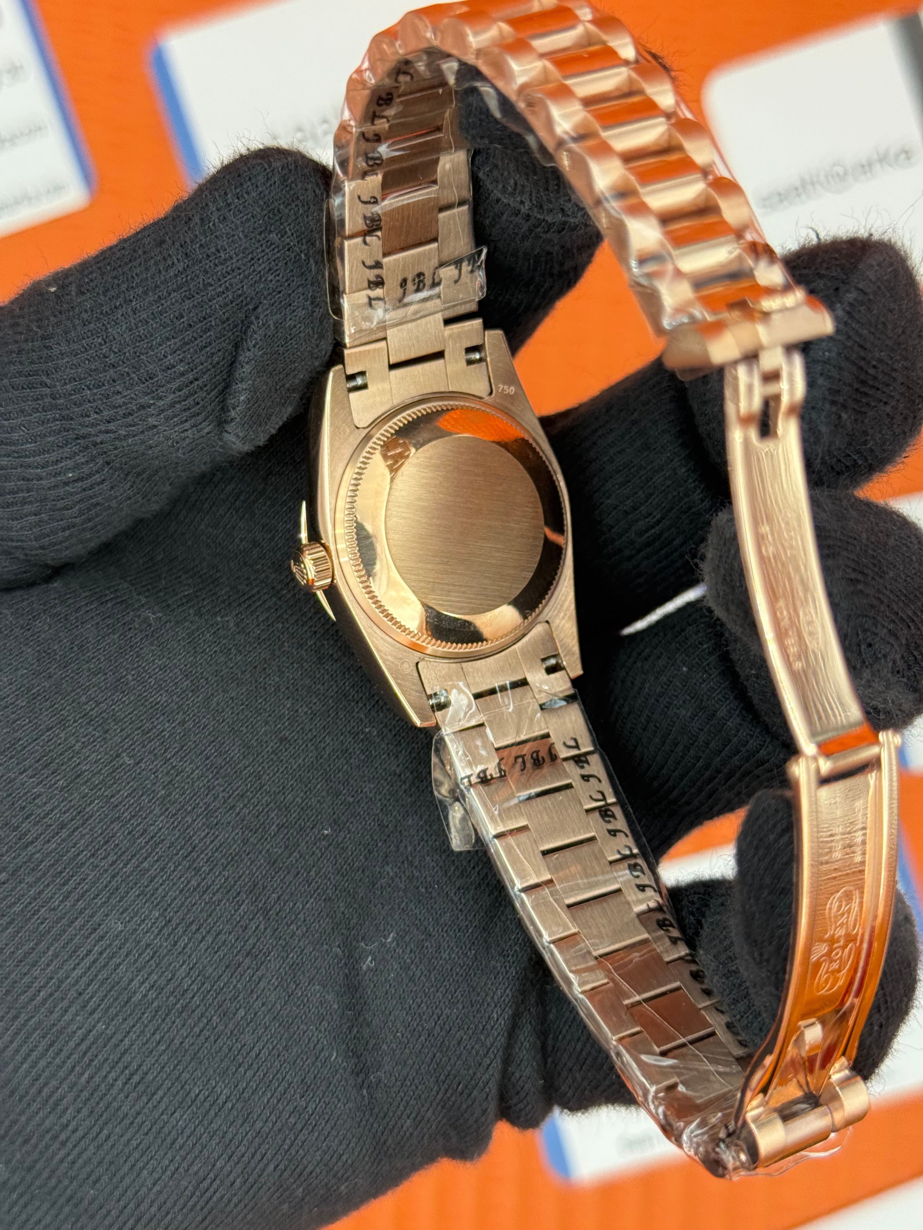 ROLEX datejust 31mm maci sedefli kadran rose kasa kordon president 