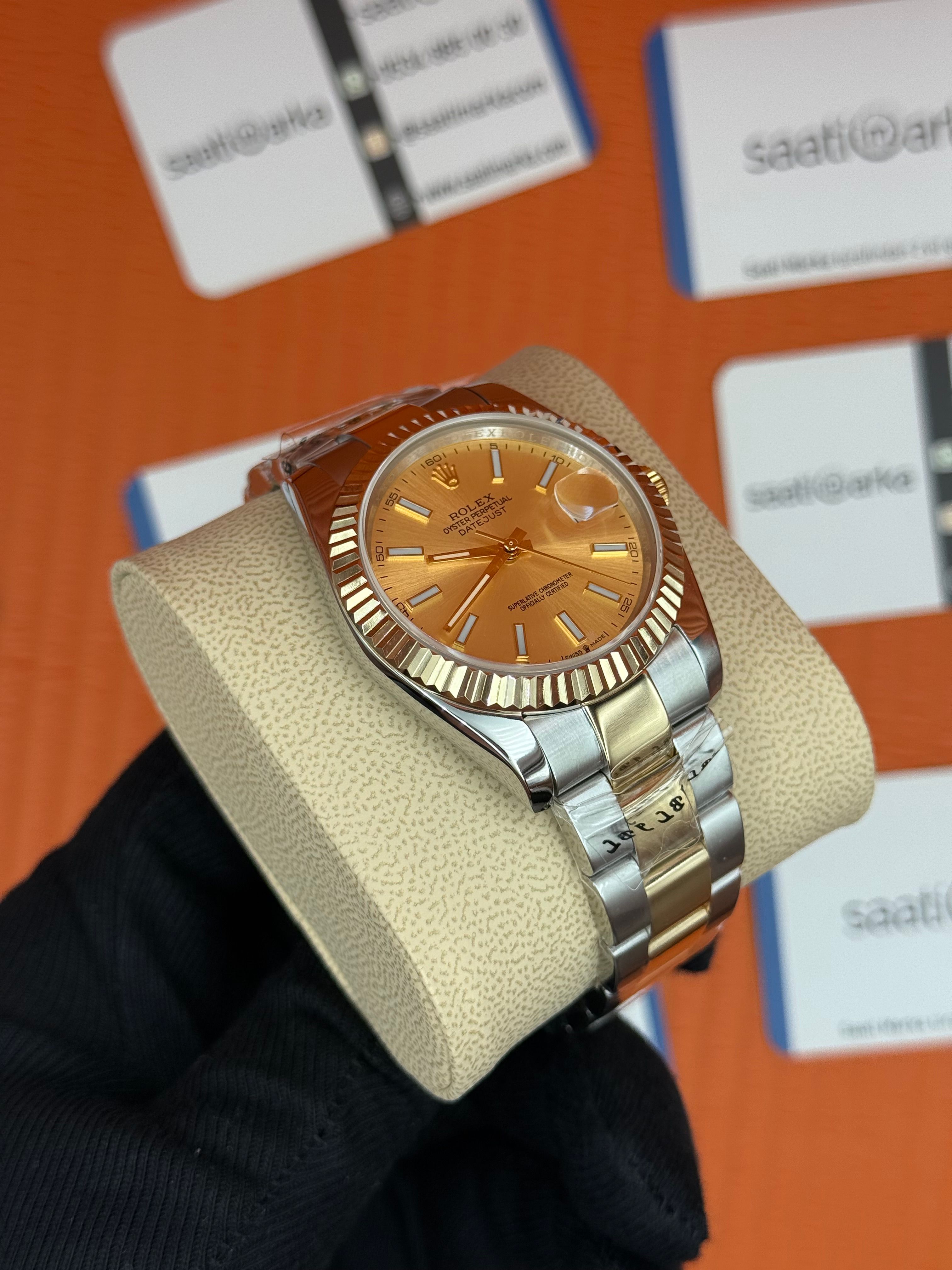 ROLEX Datejust champagne dial gold silver kasa-kordon oyster