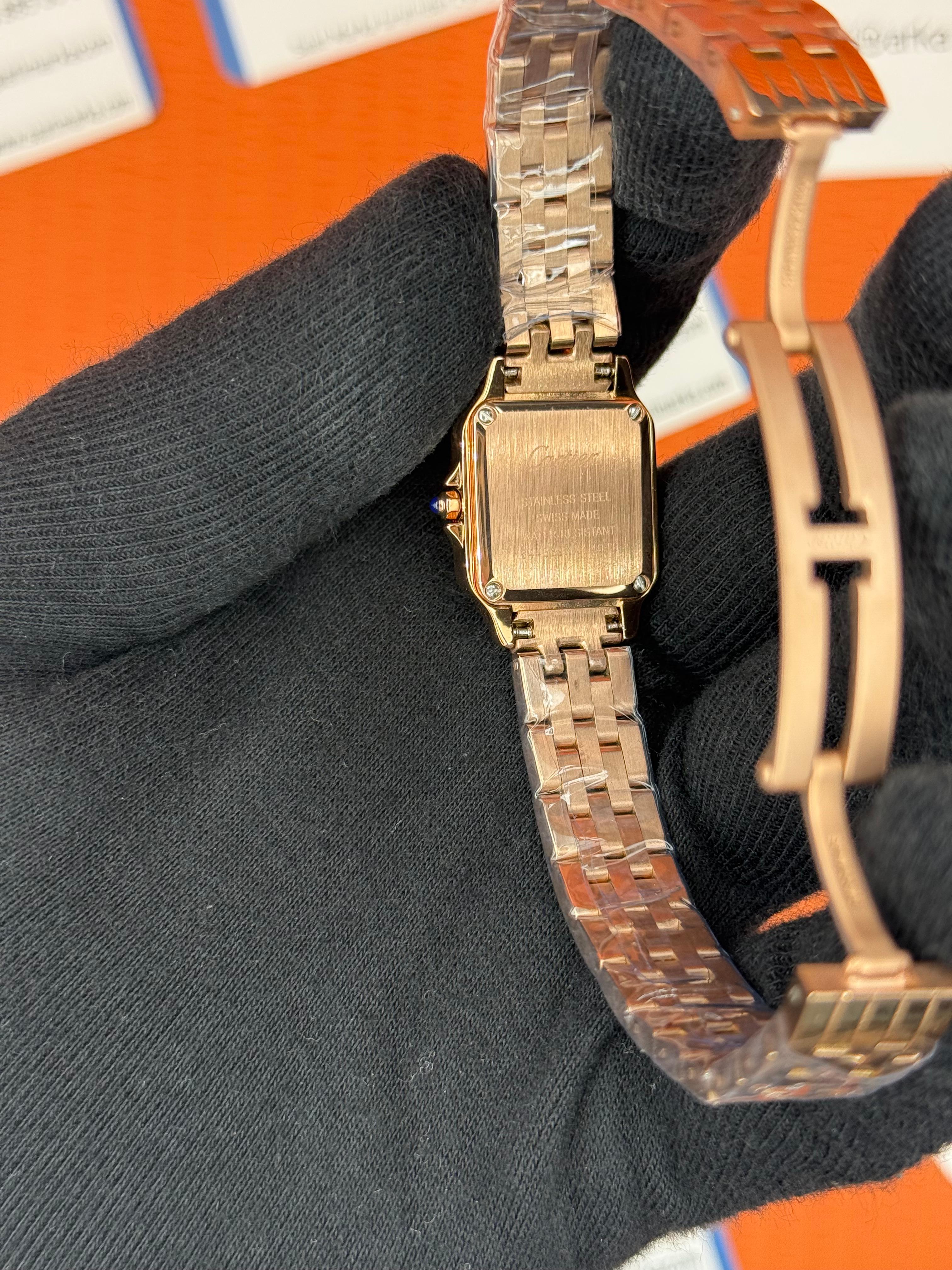 ROLEX Panthere 22mm kasa   rose kasa kordon beyaz kadran lacivert akrep yelkovan