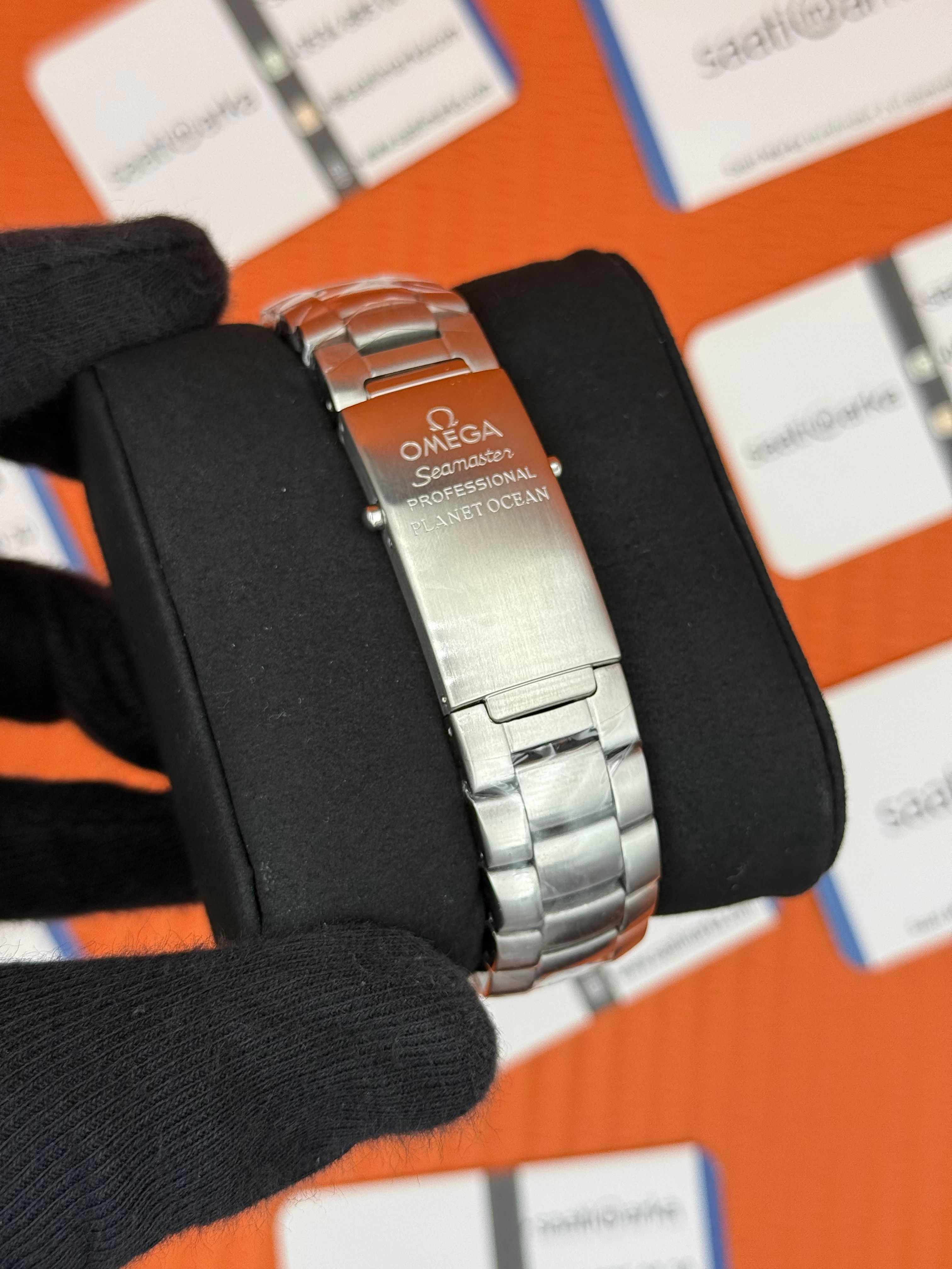 OMEGA SEAMSTER CHRONOMETER SİYAH TURUNCU BEZEL ÇELİK KASA KORDON 