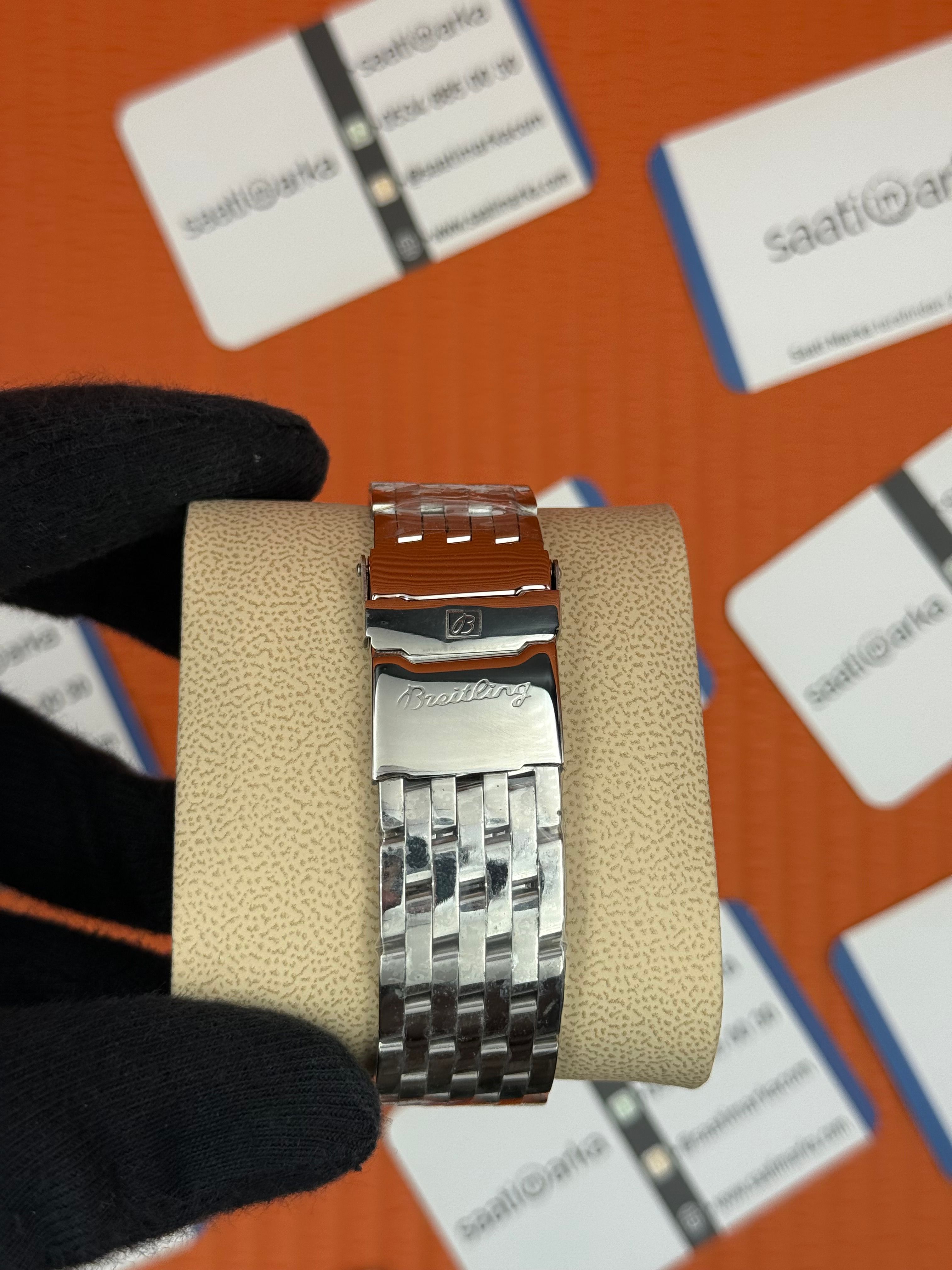 BREITLING Navitimer lacivert kadran silver kasa-kordon