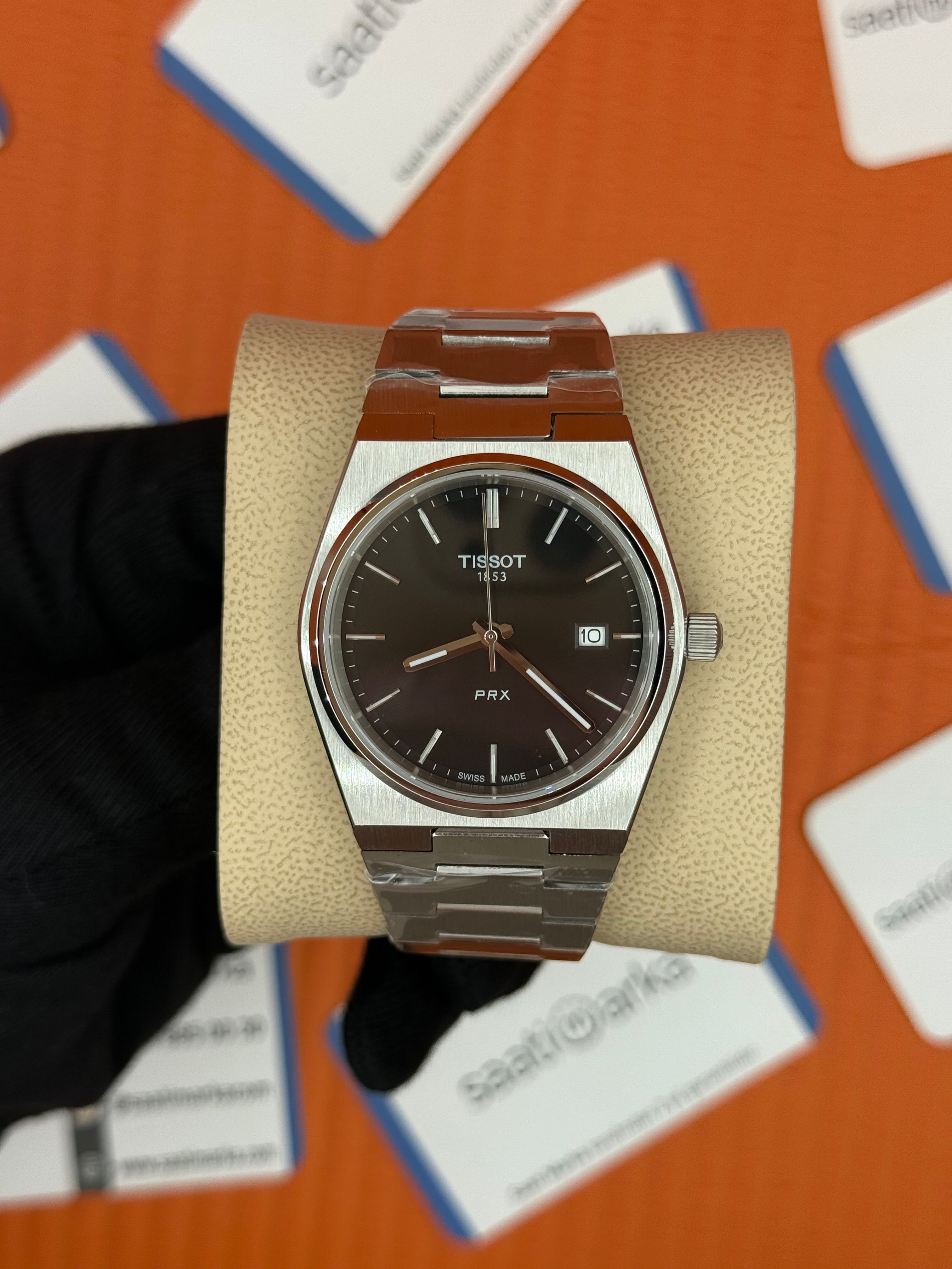 TISSOT PRX 40MM siyah kadran silver kasa kordon erkek kol saati