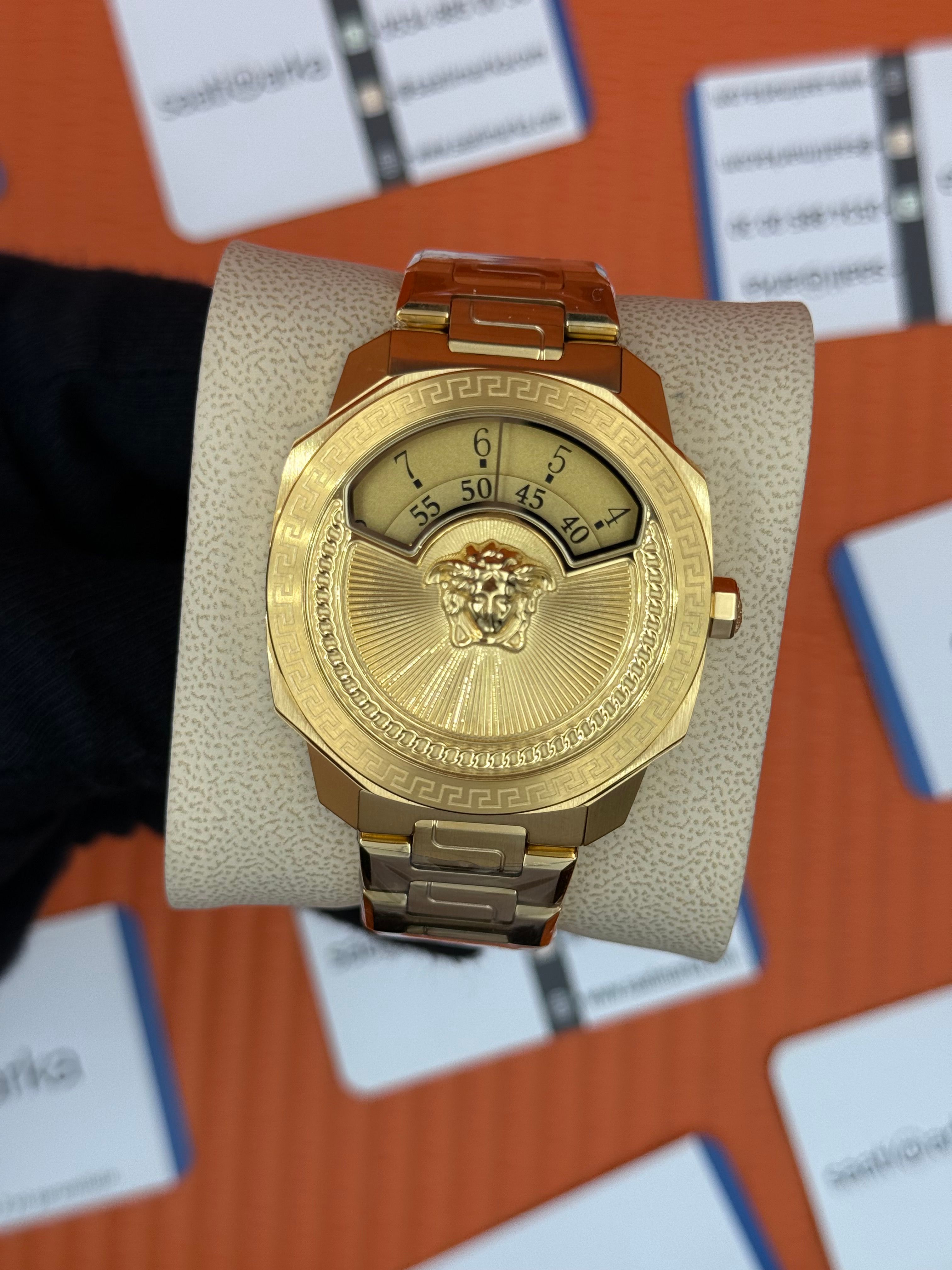 VERSACE ERKEK KOL SAATİ FULL GOLD 