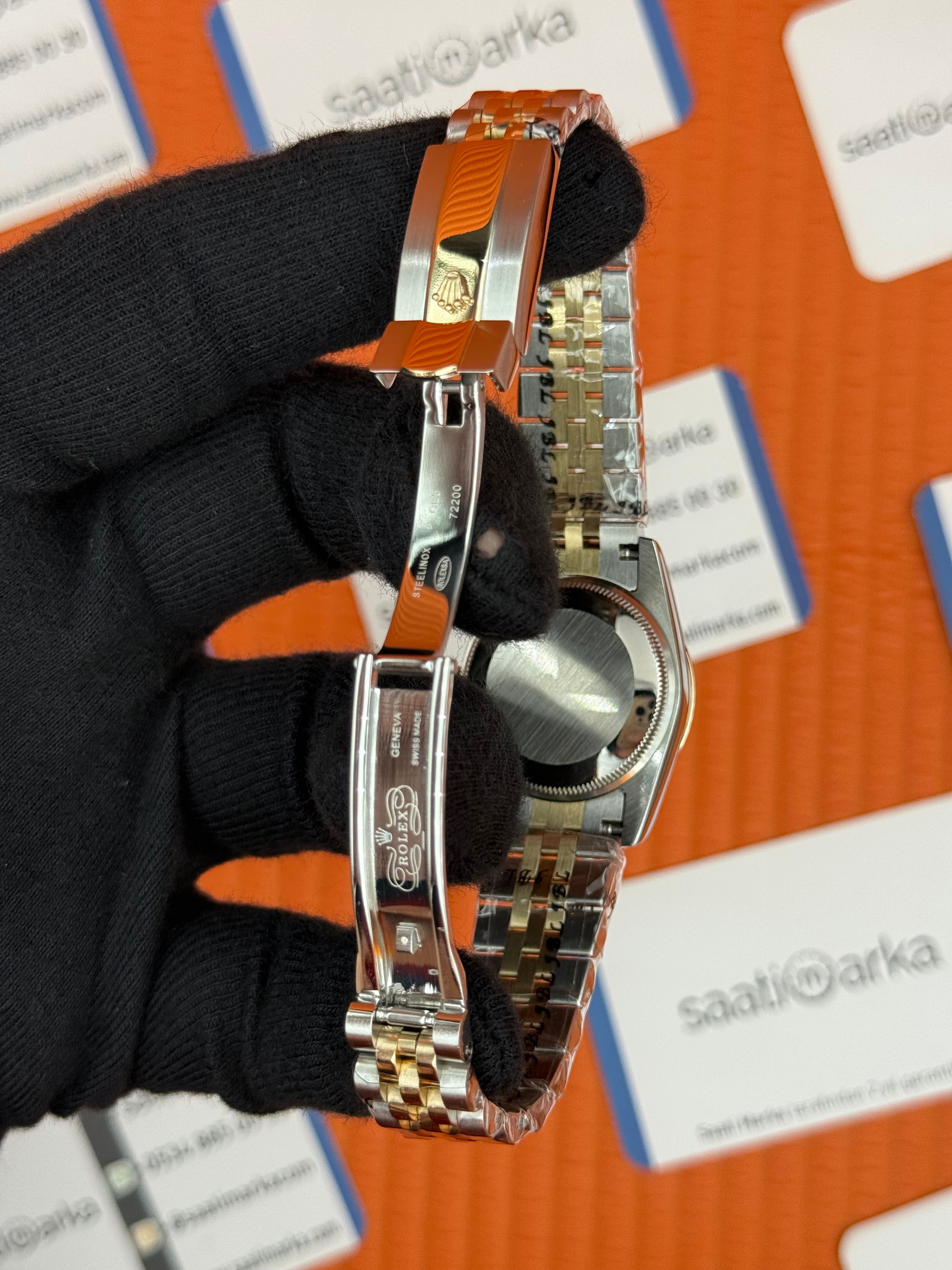 ROLEX datejust 31mm yeşil kadran gold silver jubilee kordon