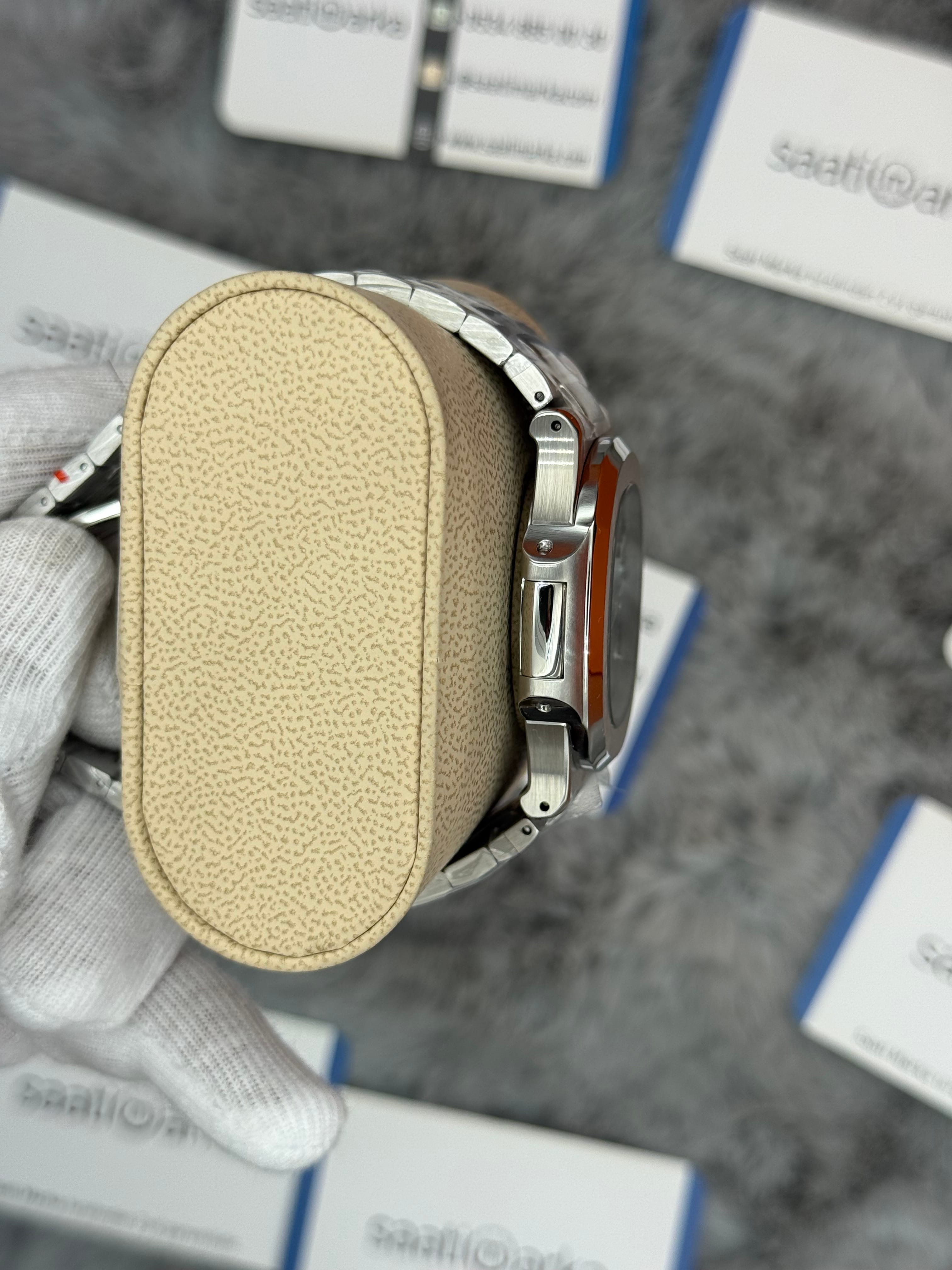 PATEK PHİLİPPE nautilus moontphase 5712 kahverengi kadran silver kasa kordon 40mm erkek kol saati