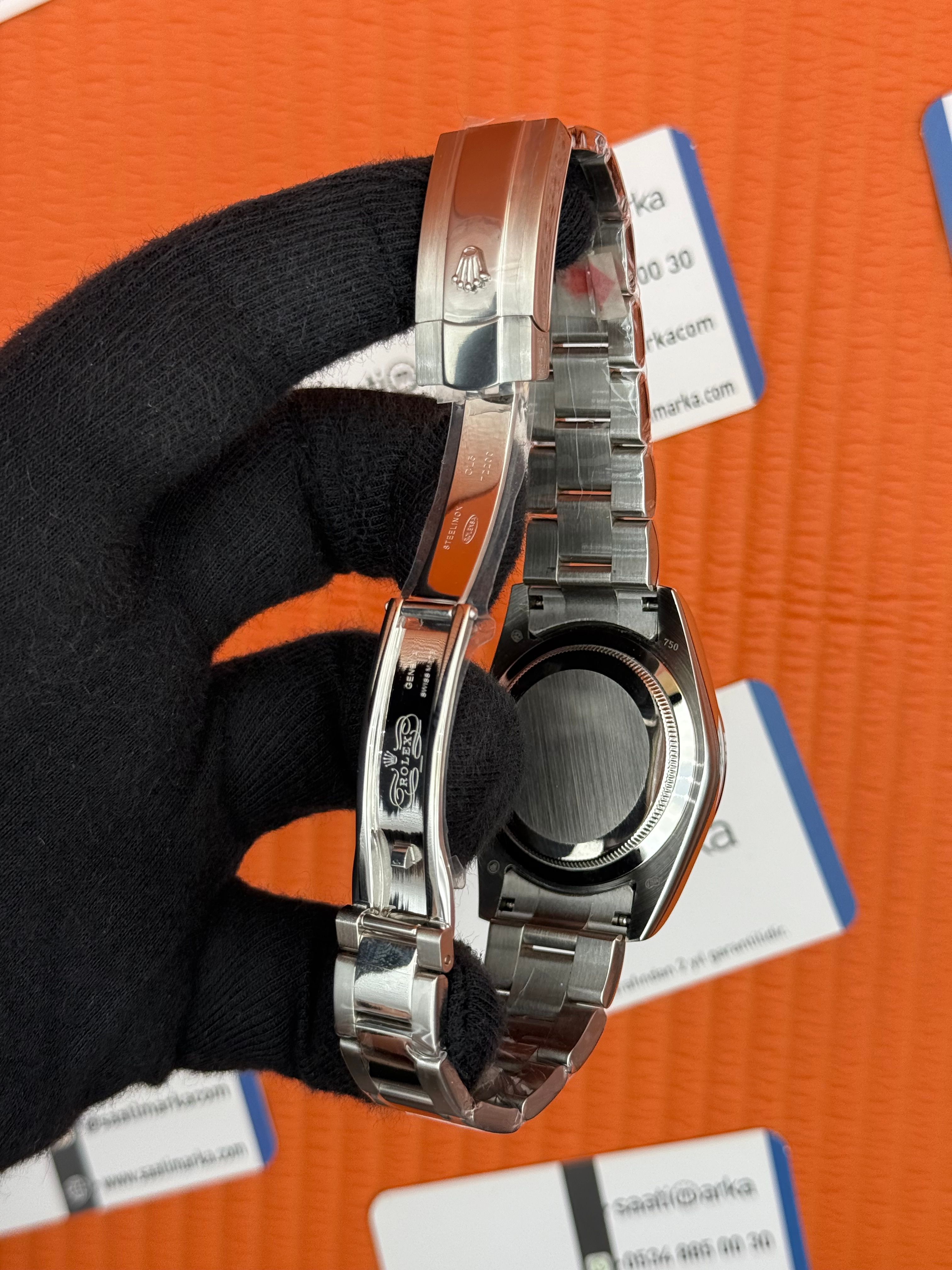 ROLEX Datejust baget taşlı grey dial silver oyster kordon