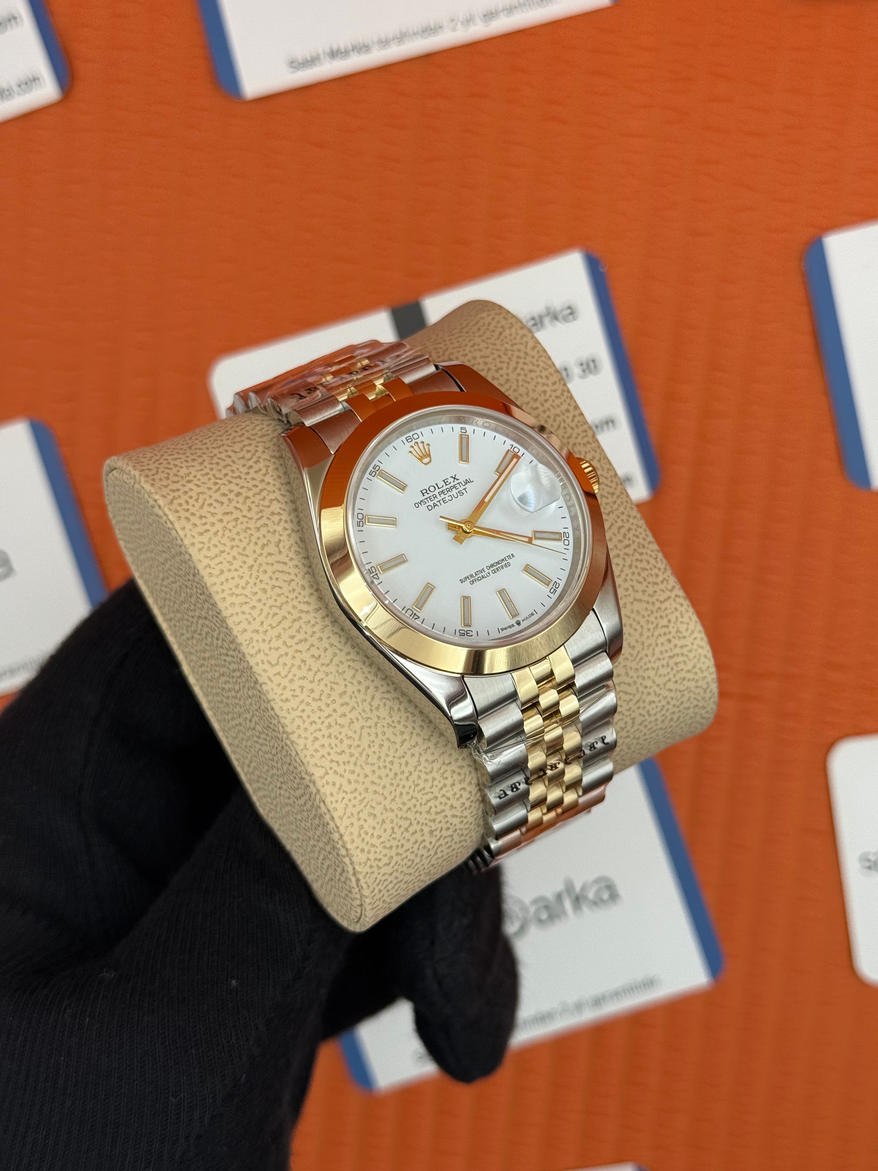 ROLEX Datejust white dial gold-silver jubilee kordon