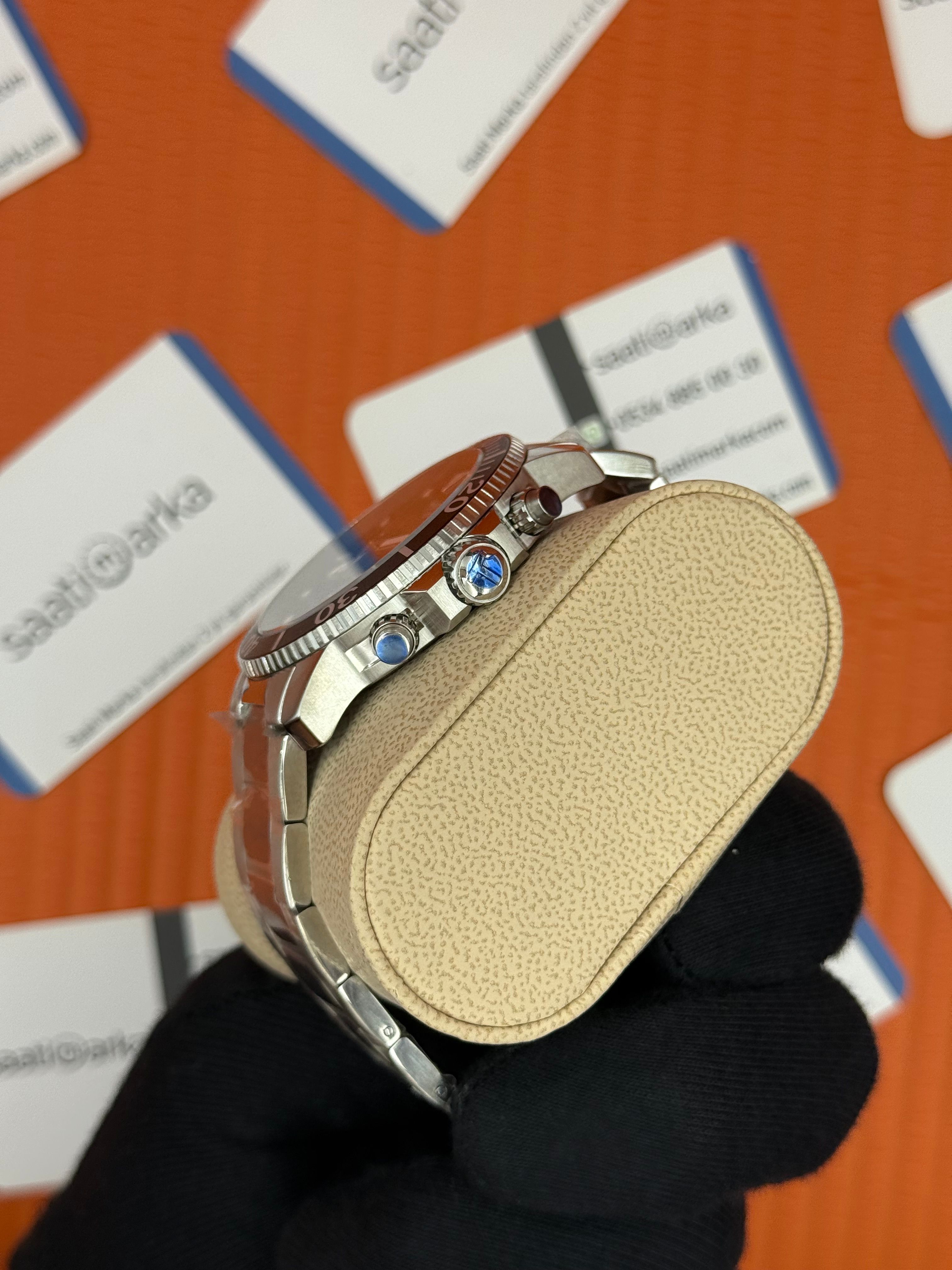TISSOT siyah kadran silver kasa kordon erkek kol saati