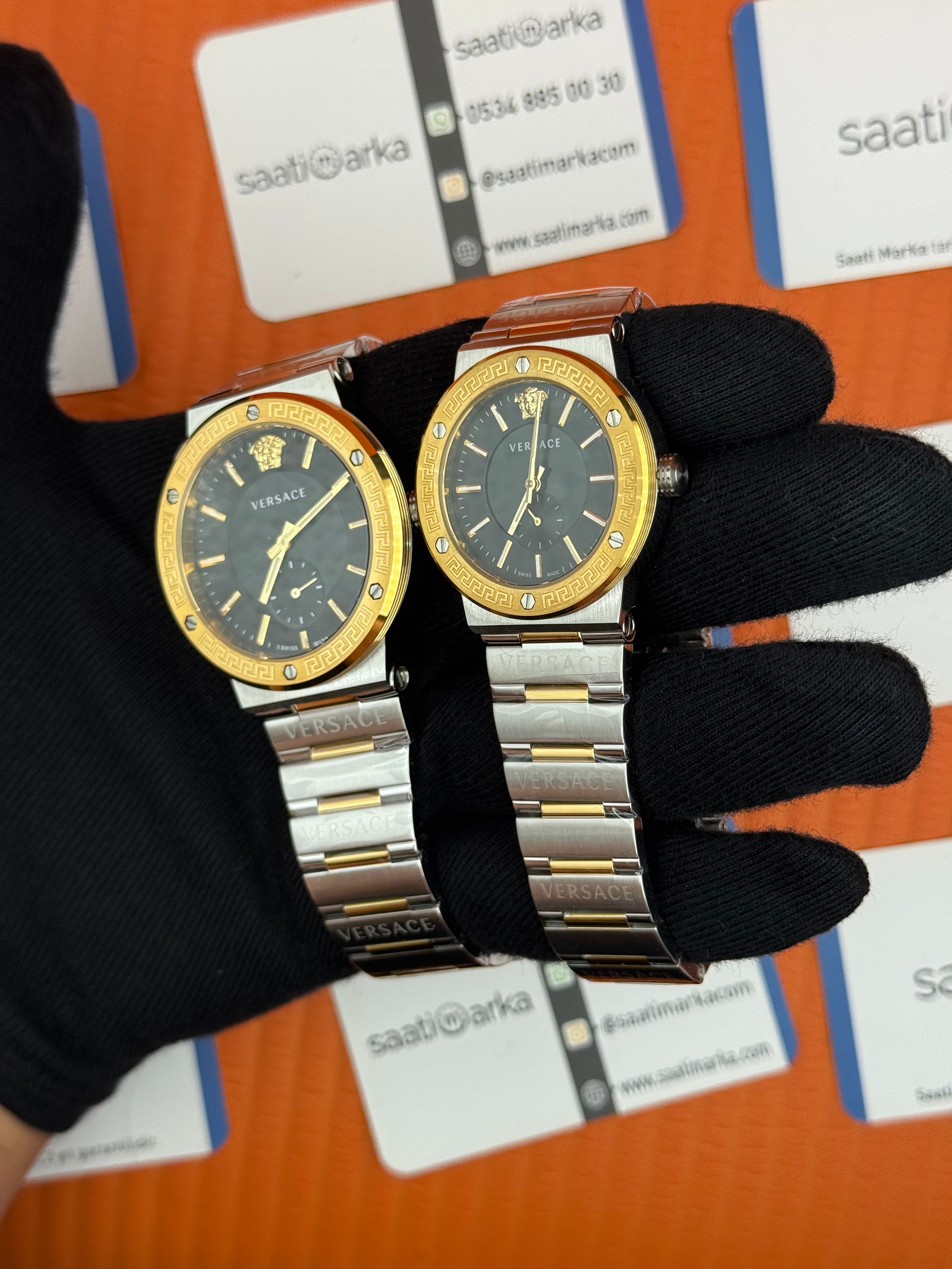VERSACE çift kombini kadın 35mm erkek 43mm