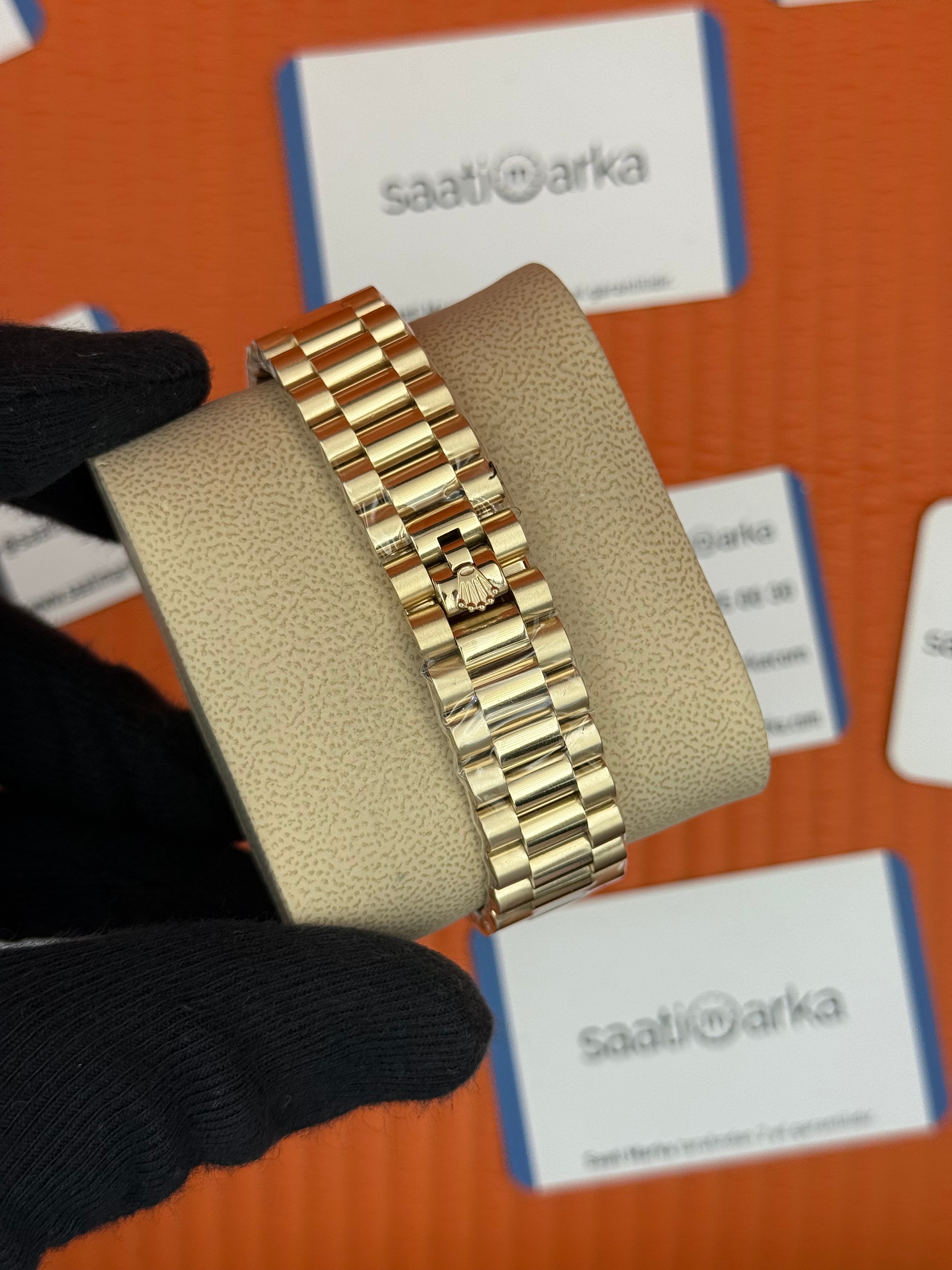 ROELX day date 36mm yeşil siyah kadran president kordon