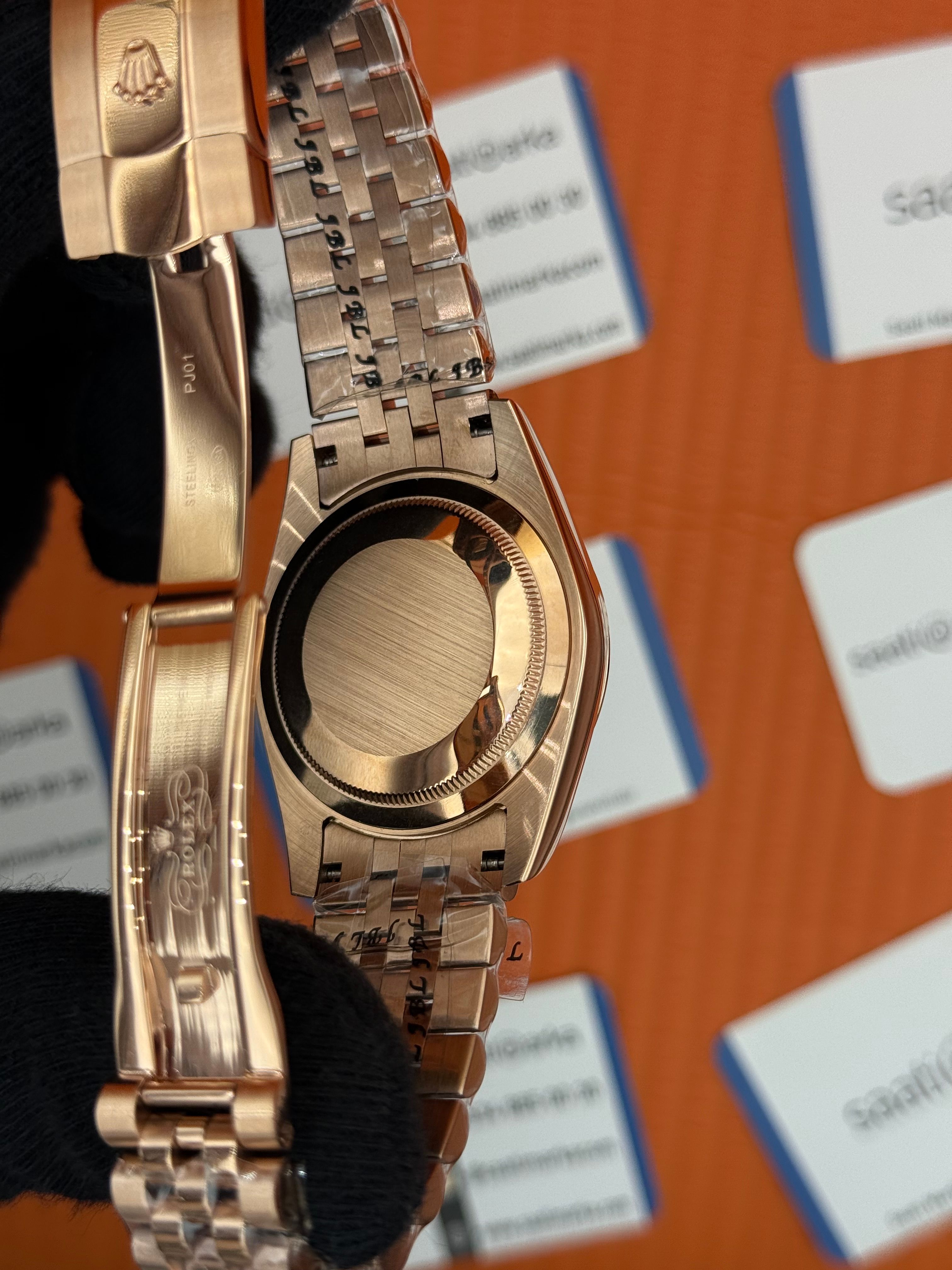 ROLEX Day Date roma rakamlı rose kadran rose kasa-kordon jubilee