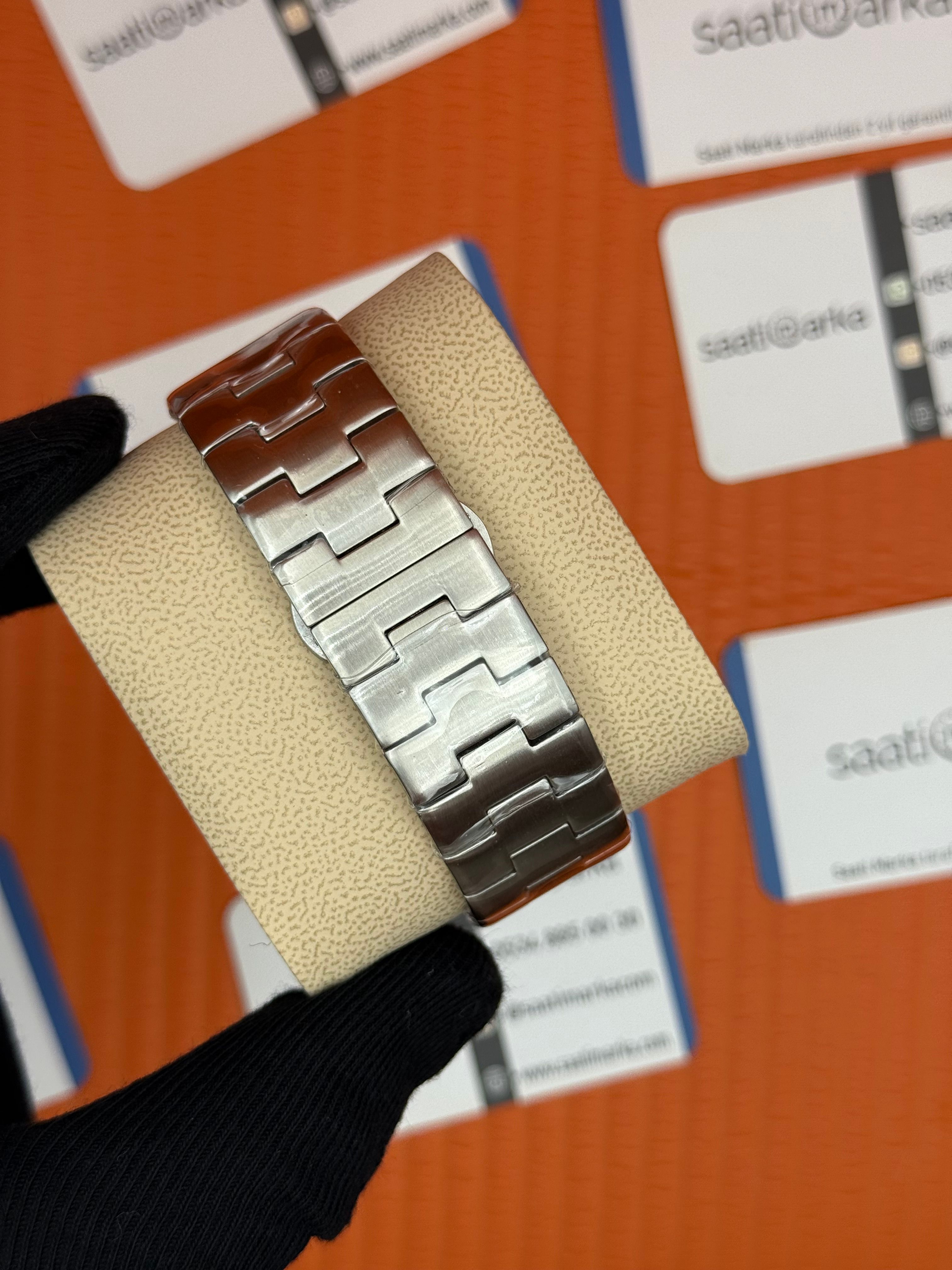 PANERAI luminor silver kasa kordo  siyah kadran sarı index 