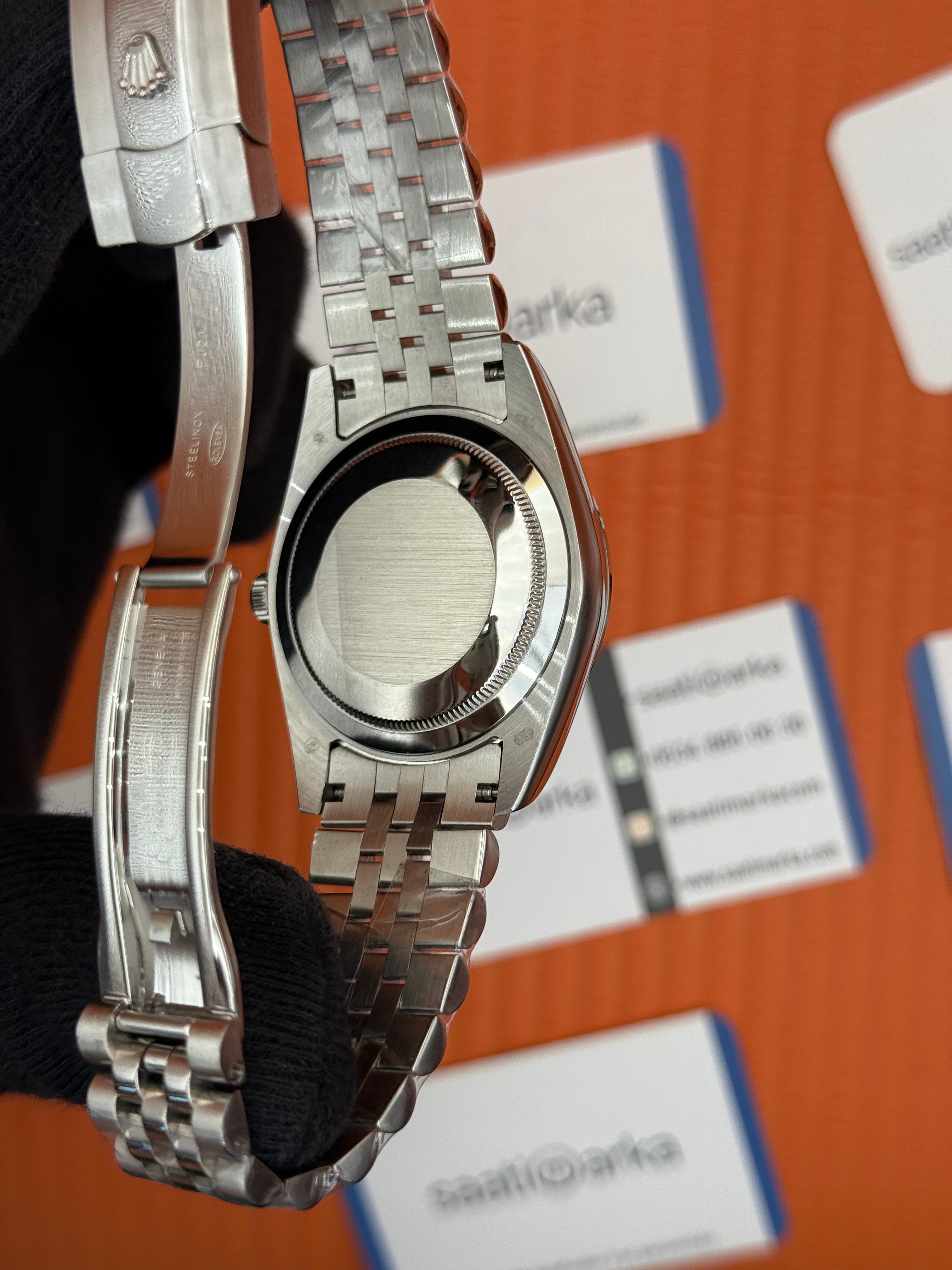 ROLEX Datejust blue dial silver jubilee kordon