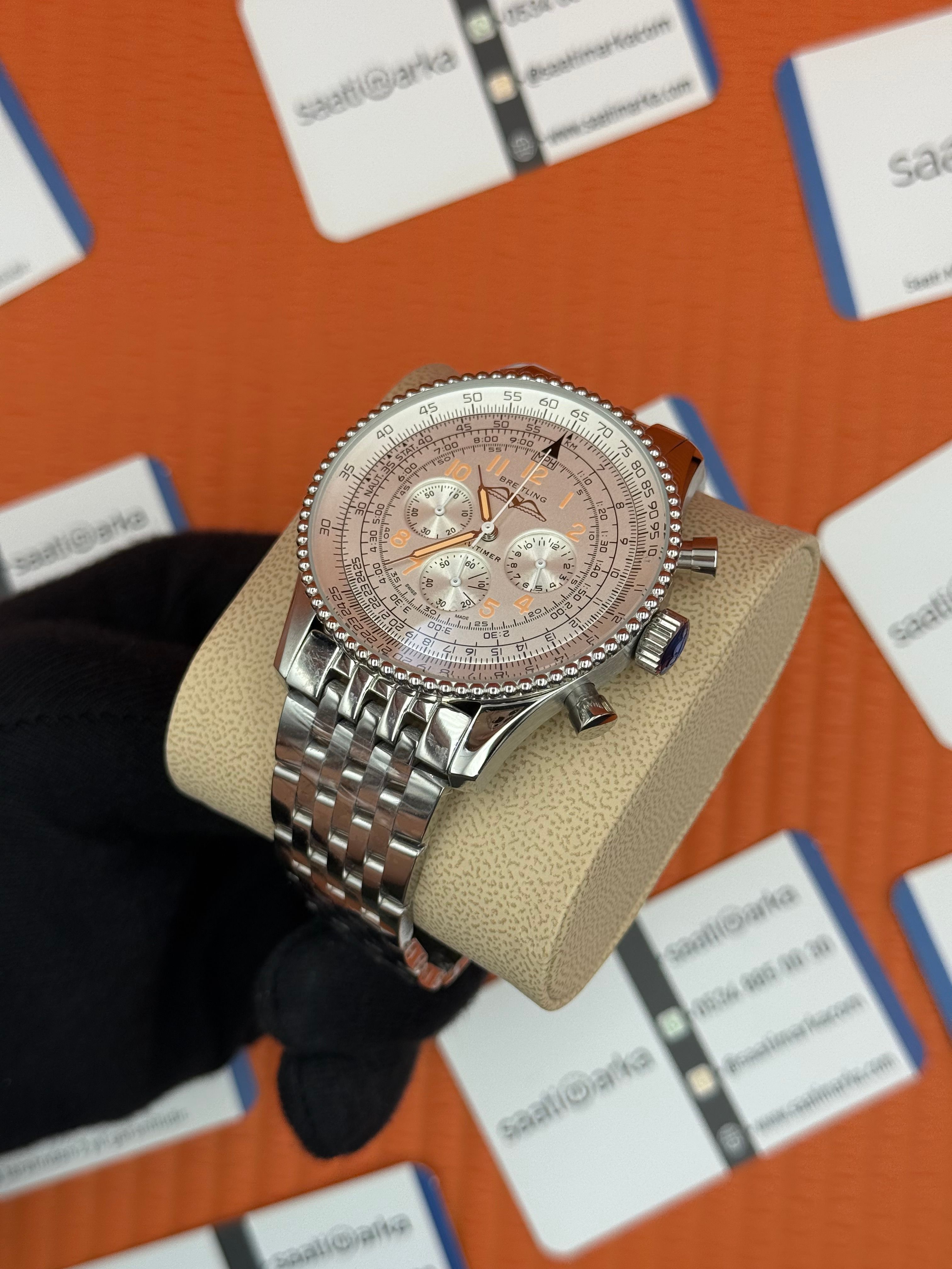 BREITLING Navitimer beyaz kadran silver kasa-kordon