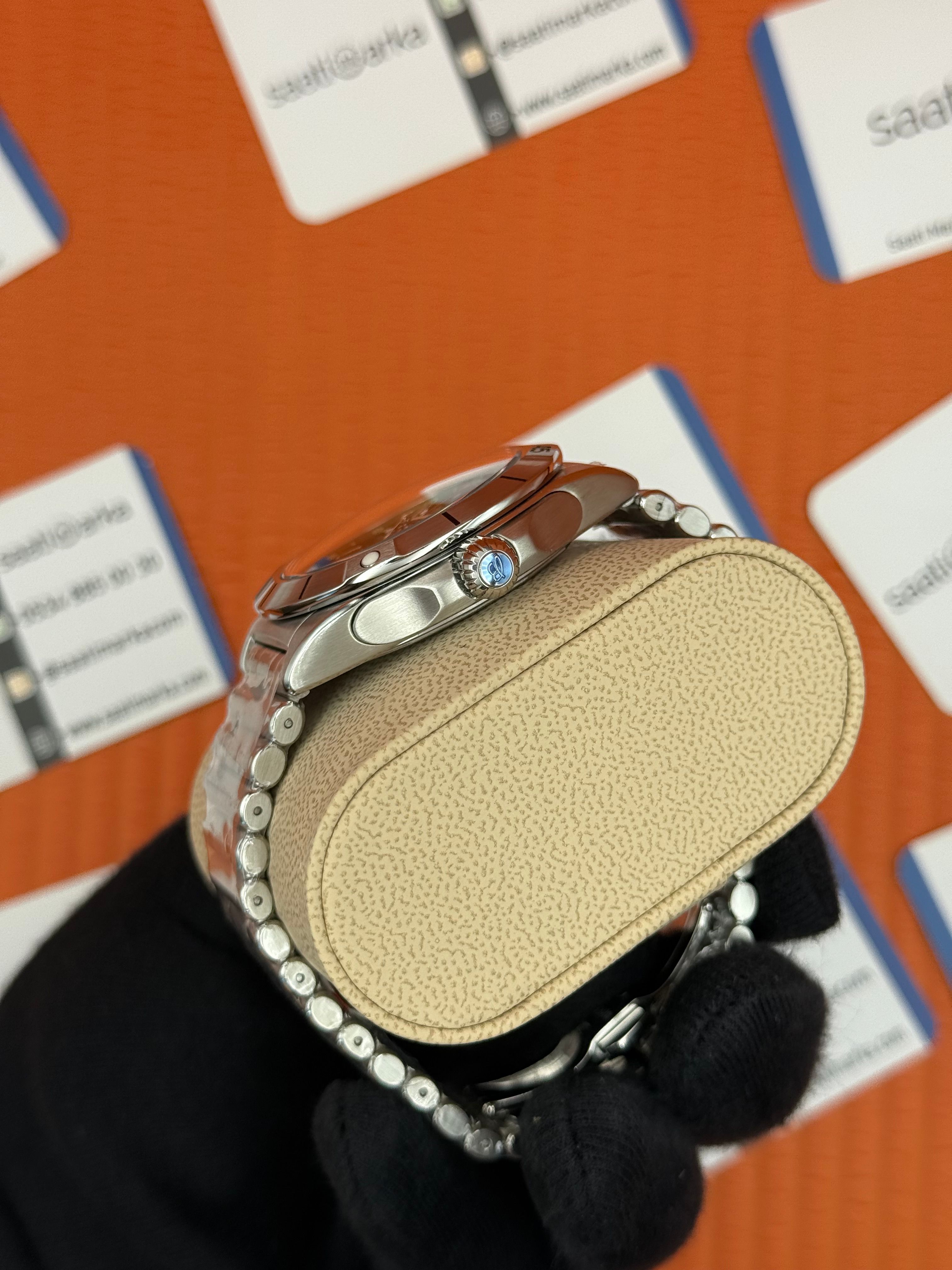 BREITLING GMT yeşil kadran silver kasa kordon