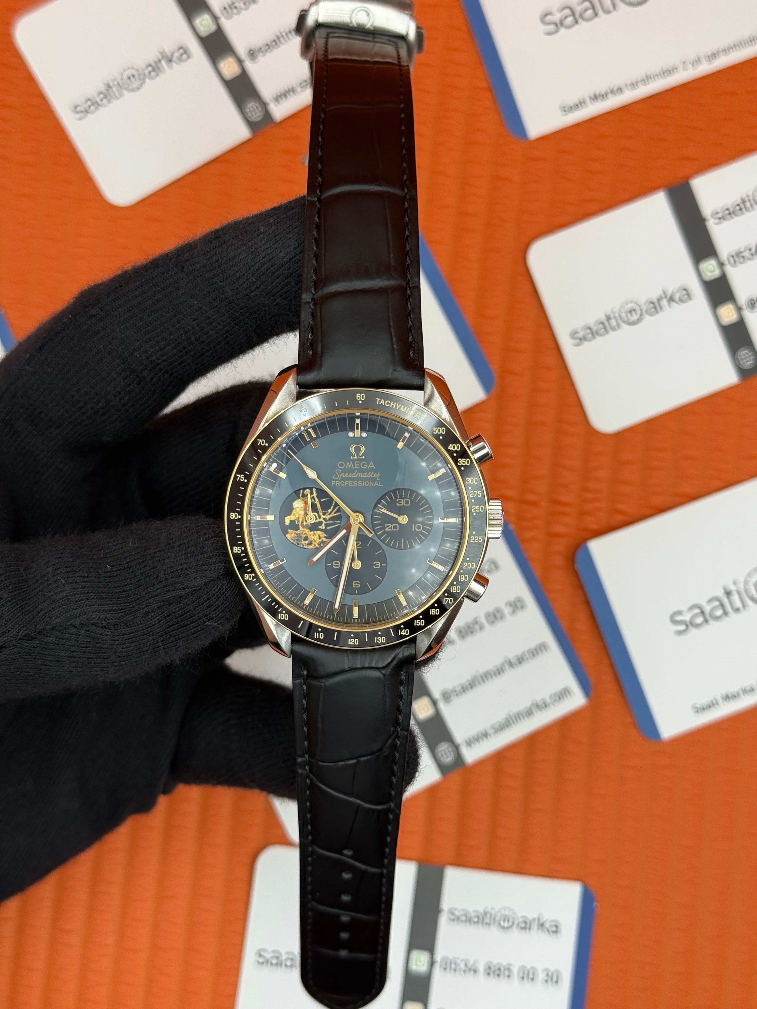 OMEGA SPEEDMASTER PORFESSIONAL DERİ SİYAH KORDON