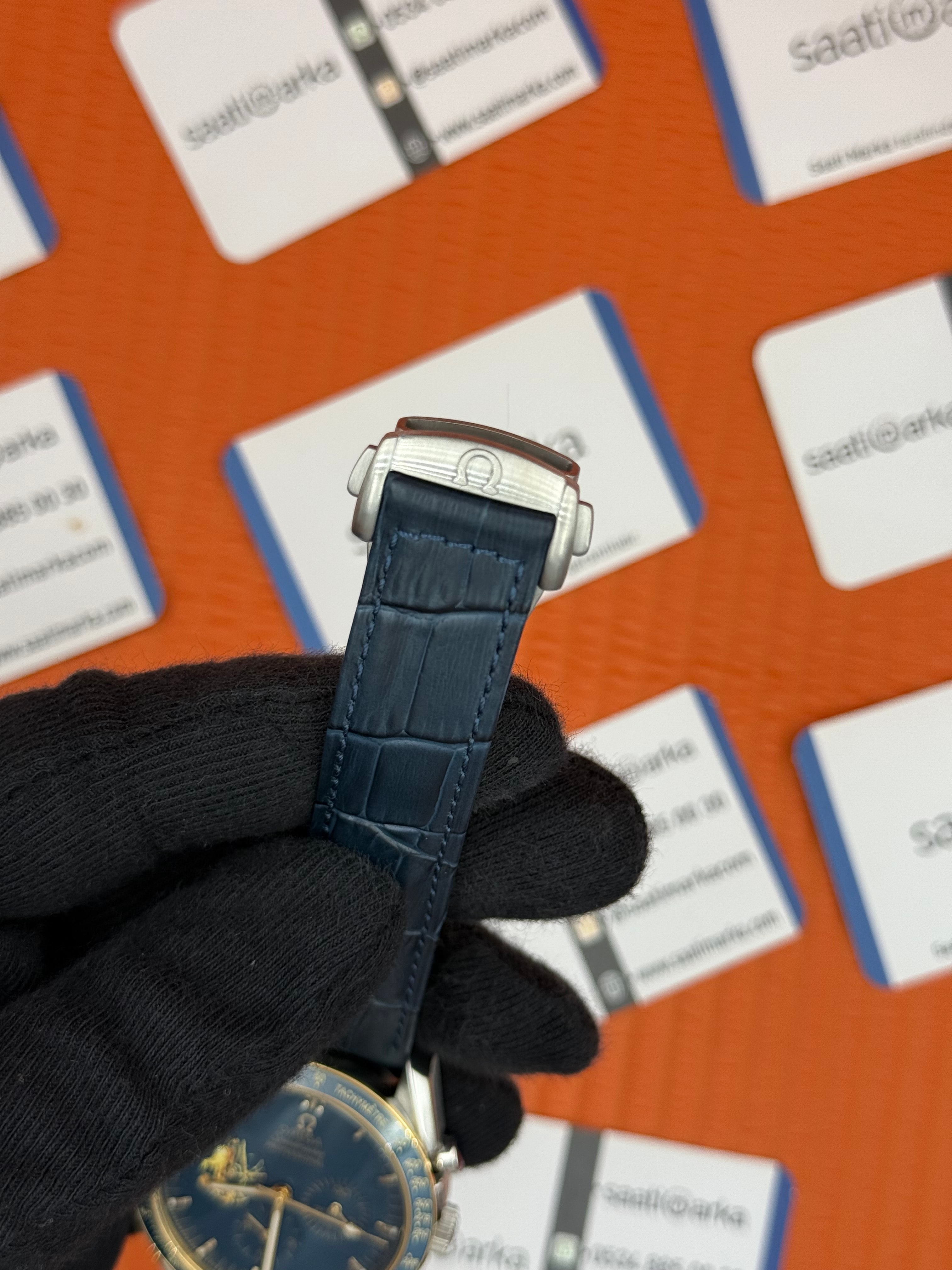 OMEGA SPEEDMASTER LACİVERT KORDON LACİVERT KADRAN