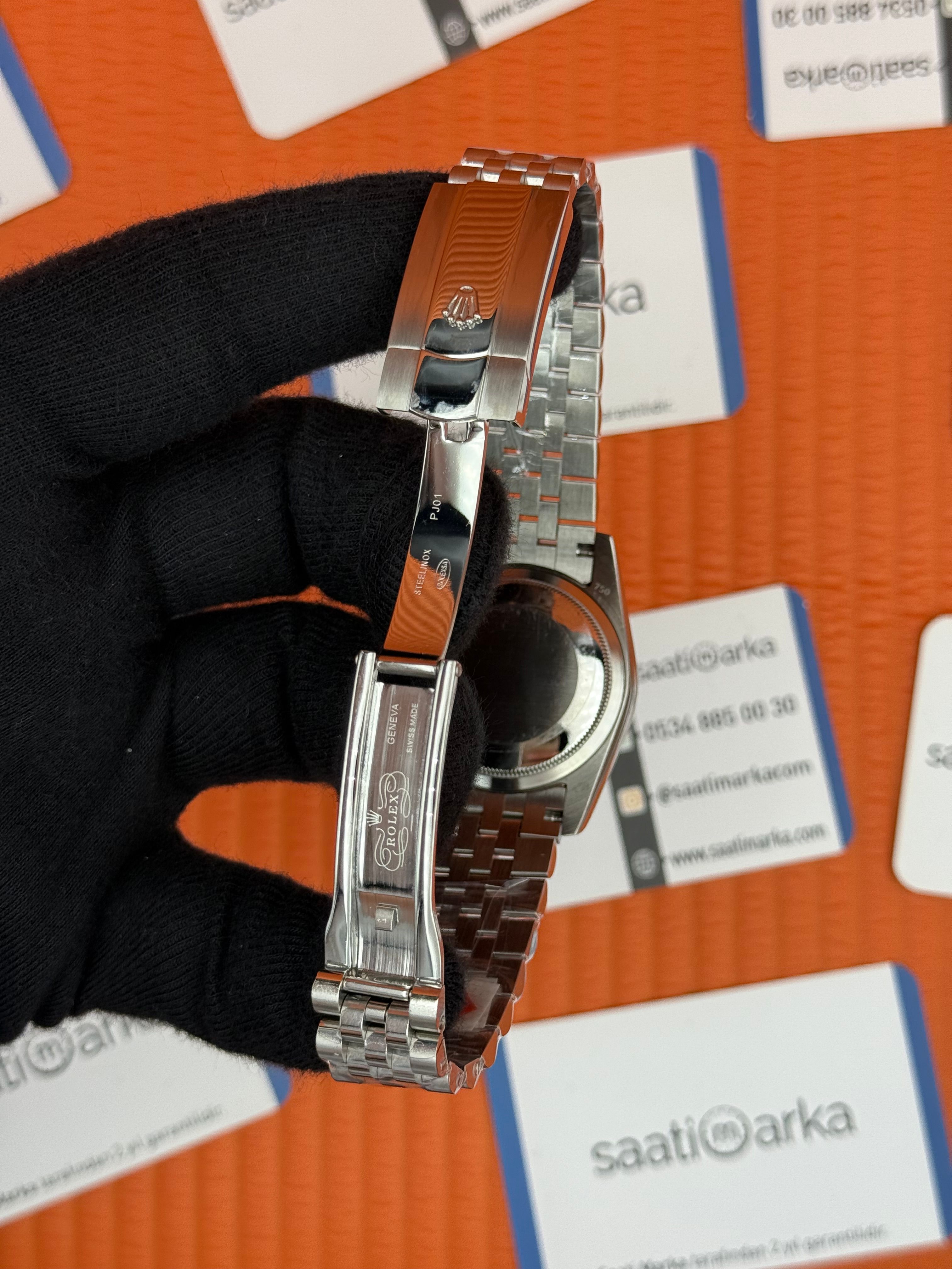 ROLEX datejust 36mm mavi baget taşlı kadran jubilee kordon