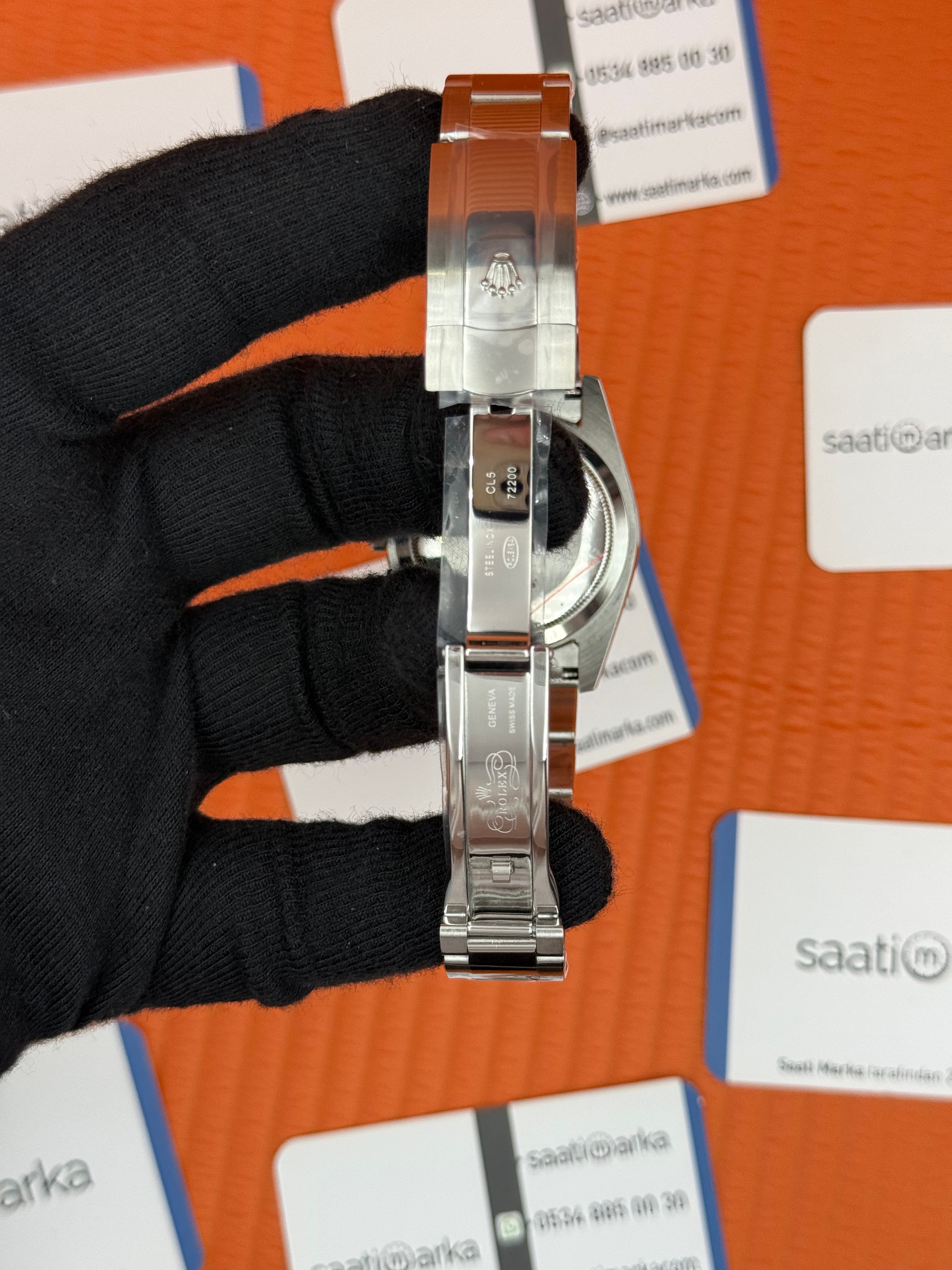 ROLEX Milgauss mavi kadran silver kasa-kordon