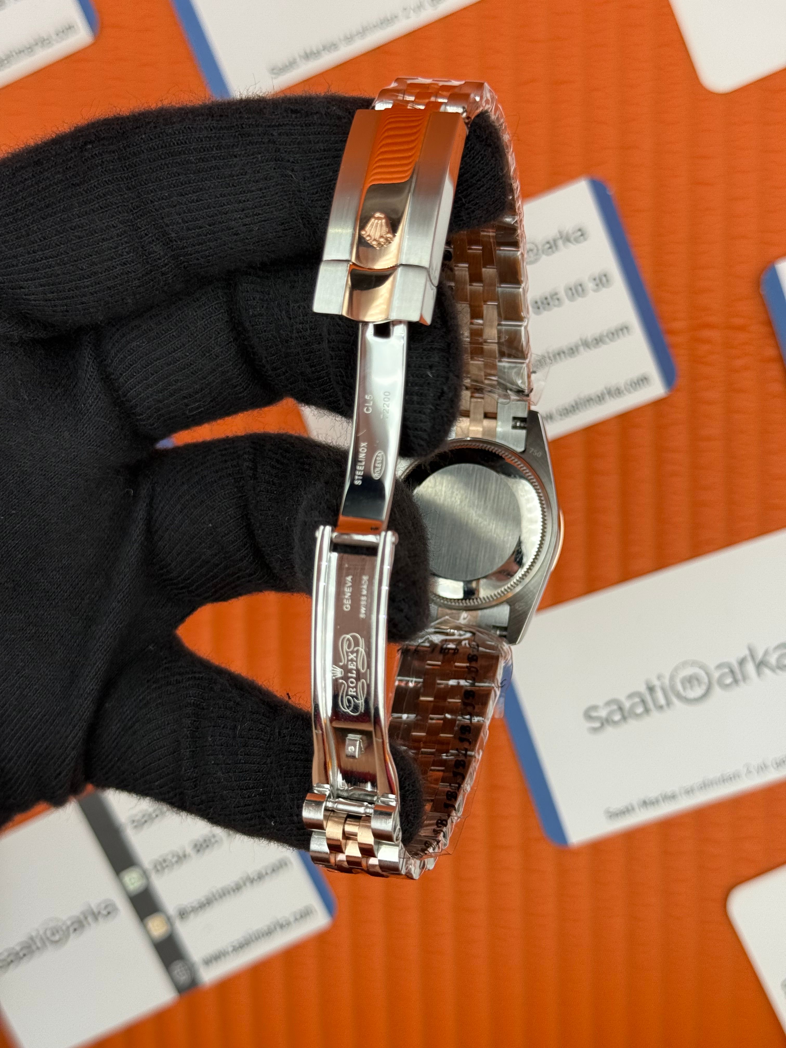 ROLEX datejust 31mm beyaz roma rakamlı kadran rose silver jubilee kordon