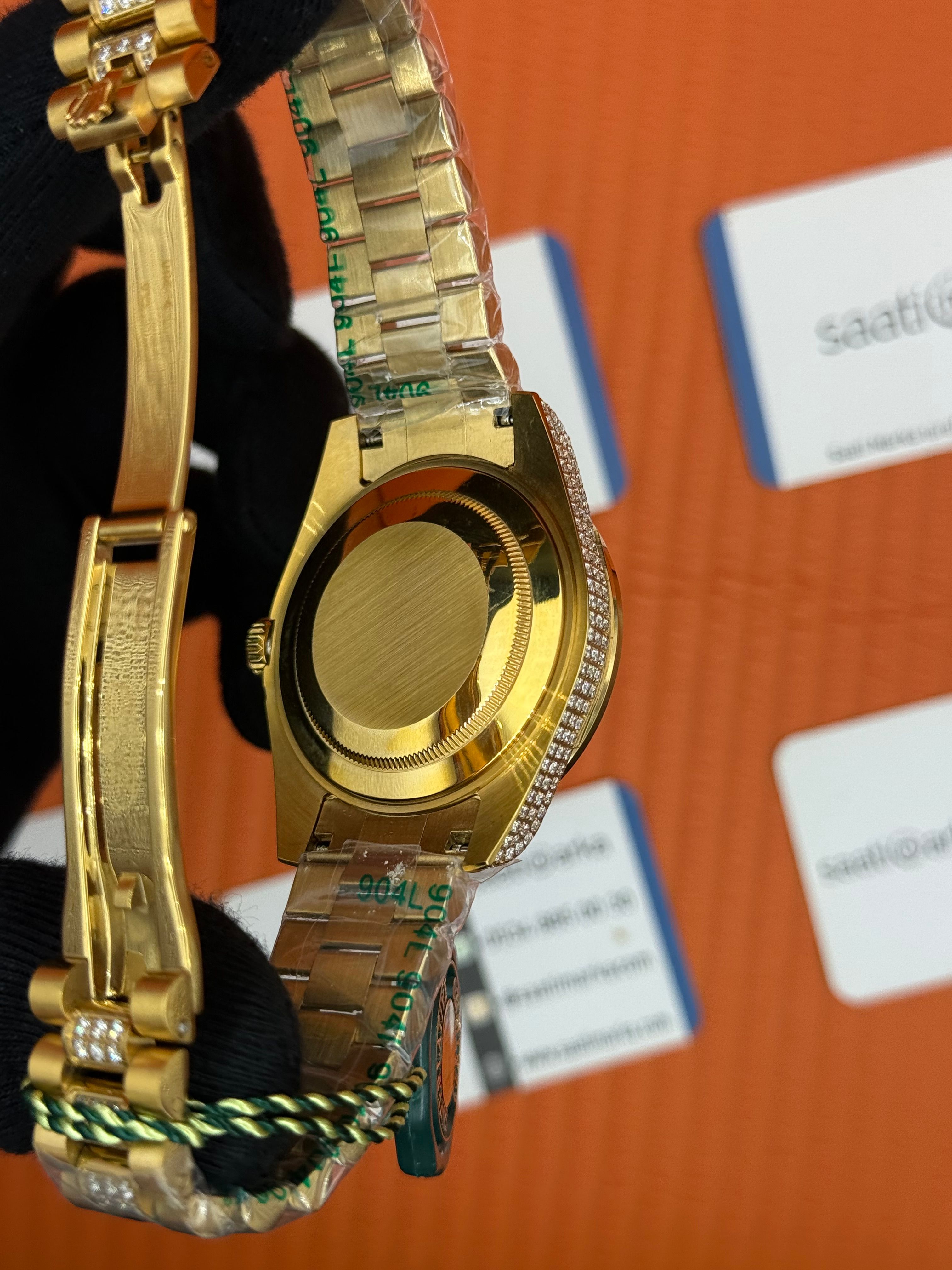 ROLEX Datejust taşlı kasa kordon gold