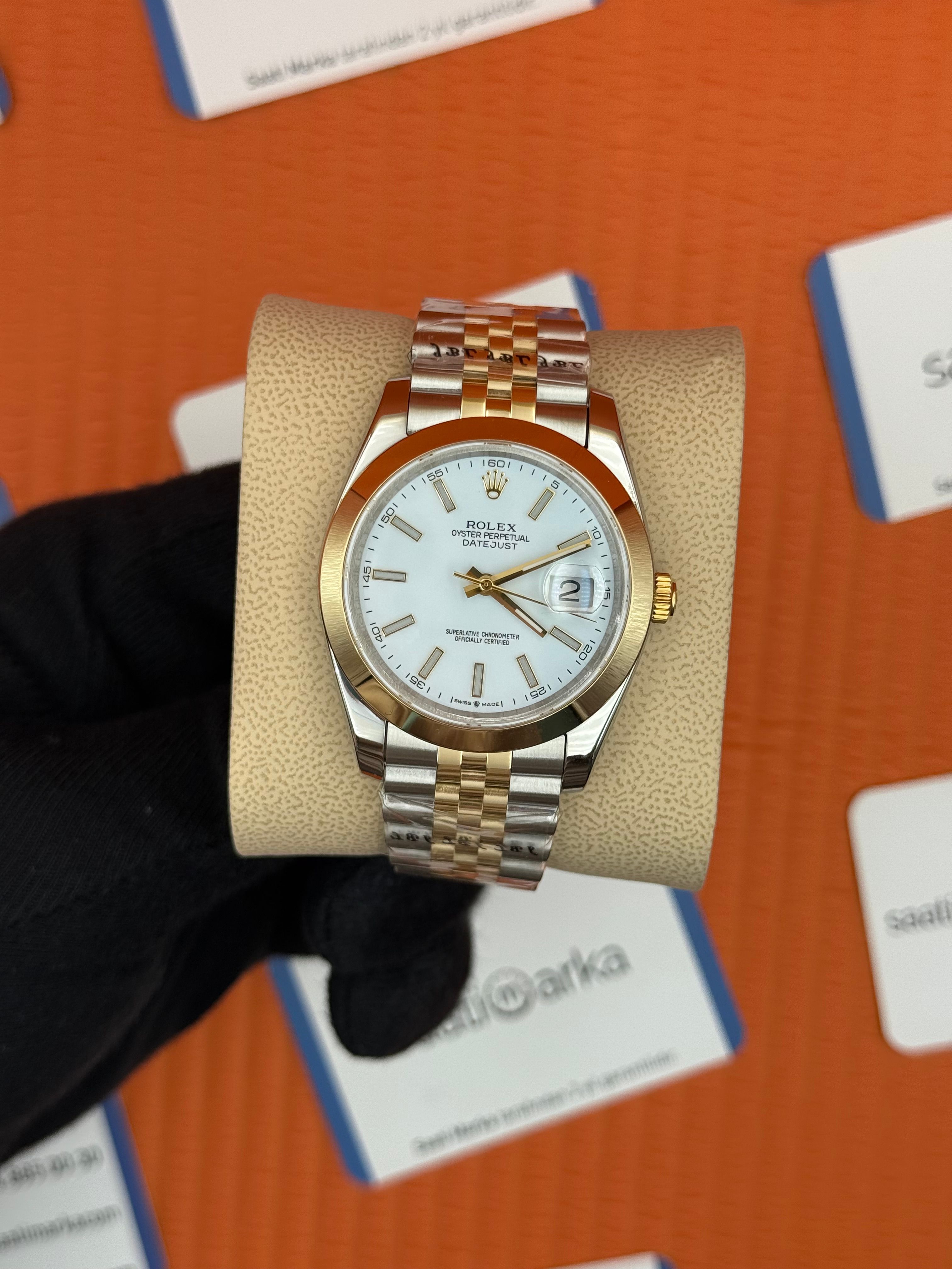 ROLEX Datejust white dial gold-silver jubilee kordon