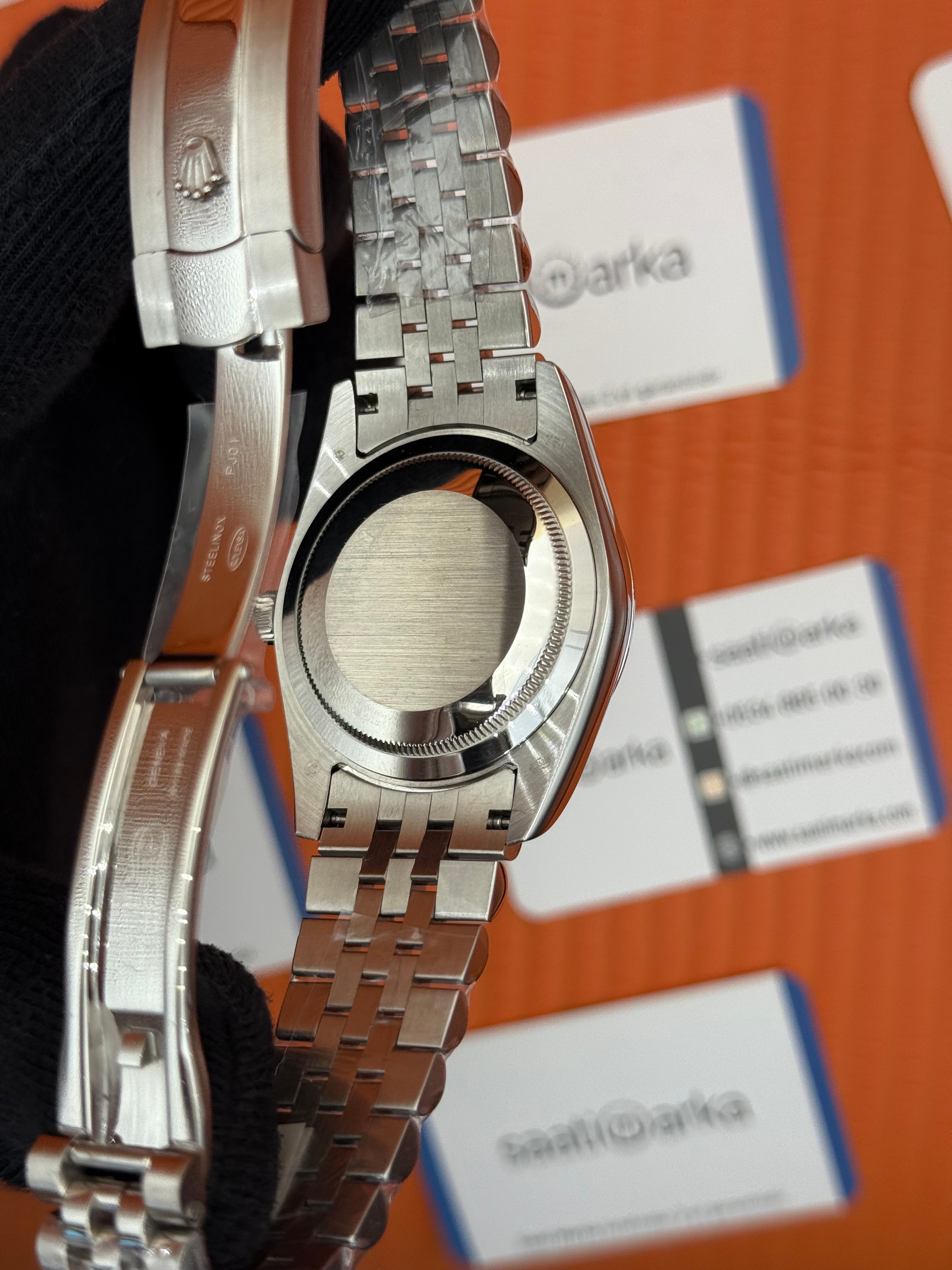 ROLEX Datejust roma rakamlı white dial silver jubilee kordon