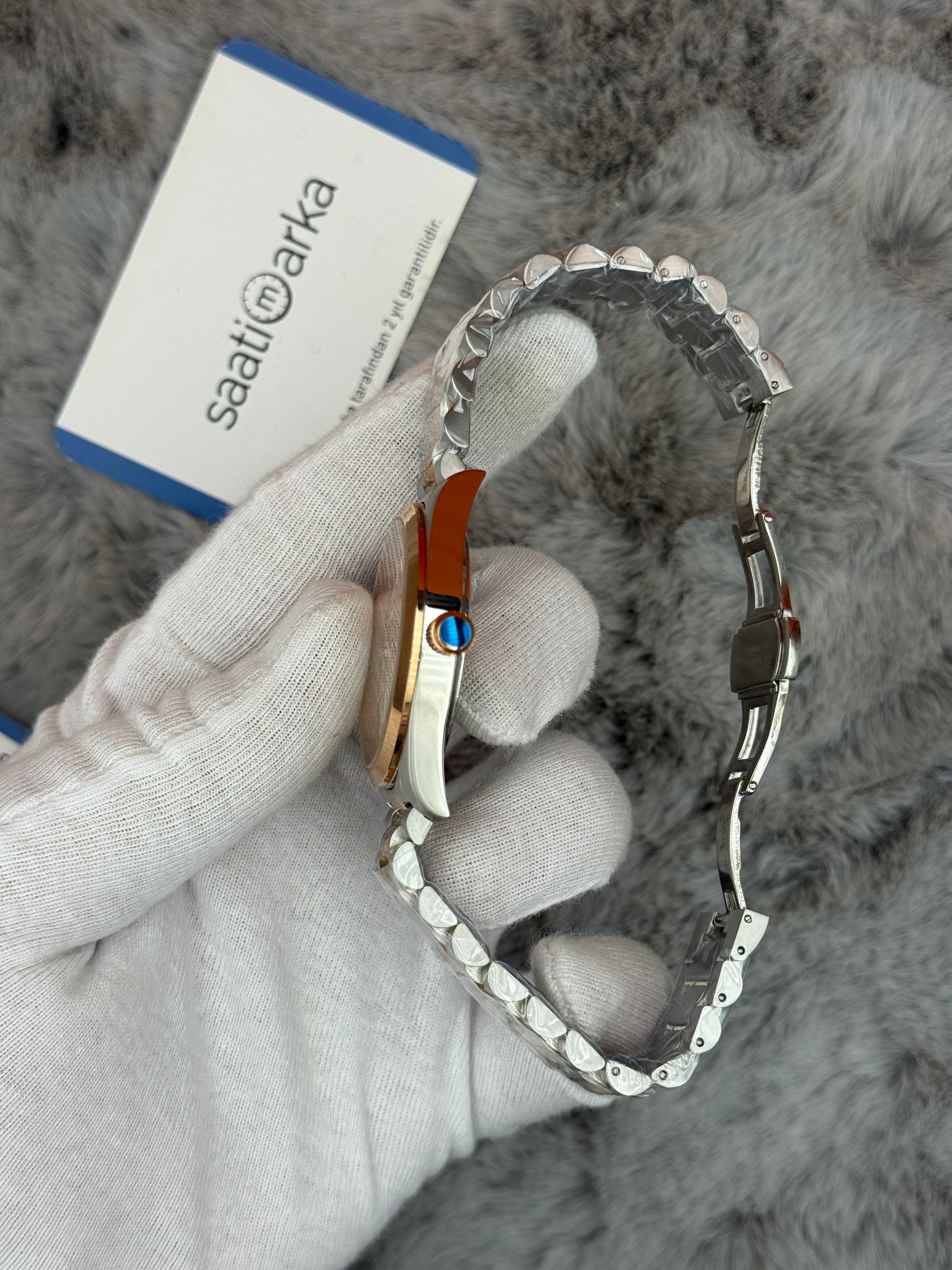 VERSACE 40MM BEYAZ KADRAN ROSE SİLVER KASA KORDON ERKEK KOL SAATİ