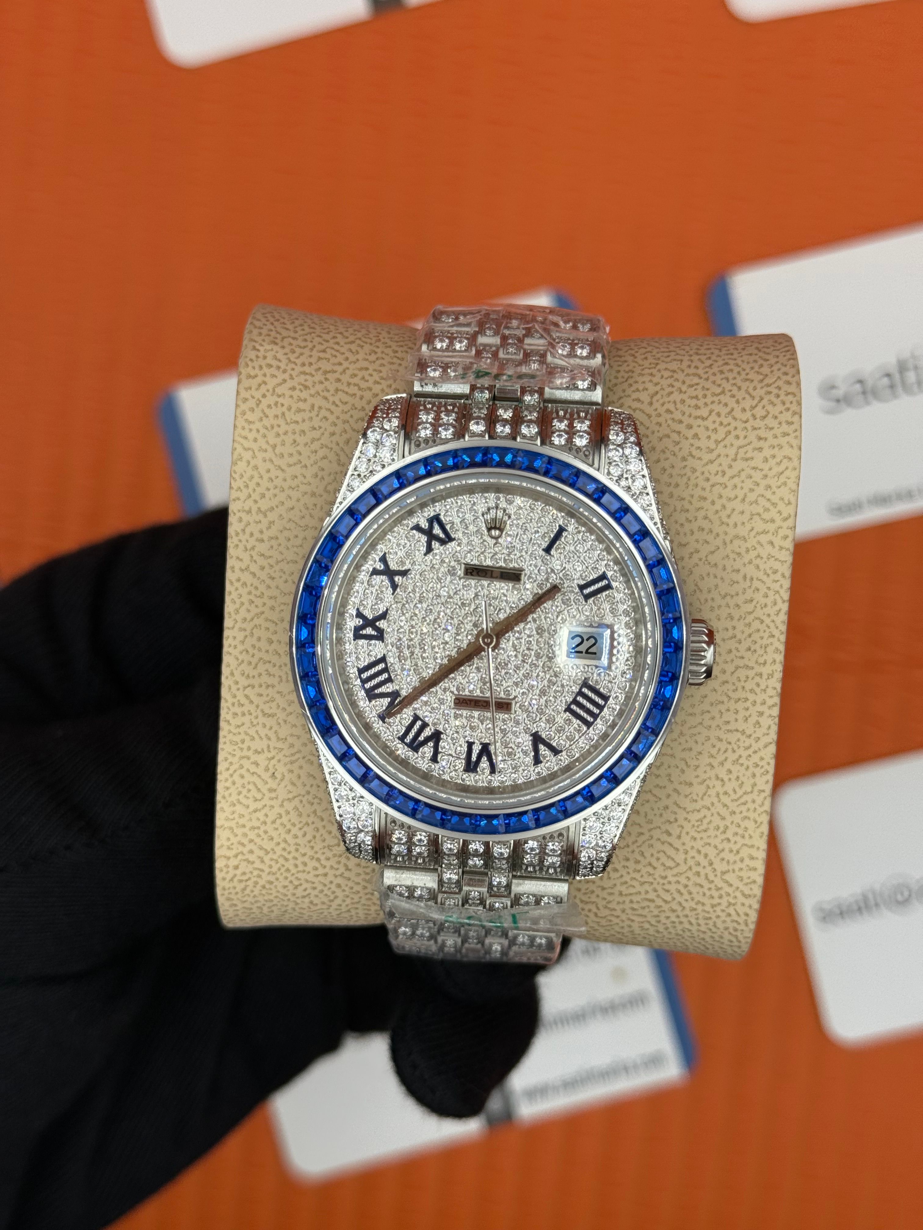 ROLEX Datejust full diamond 41mm silver