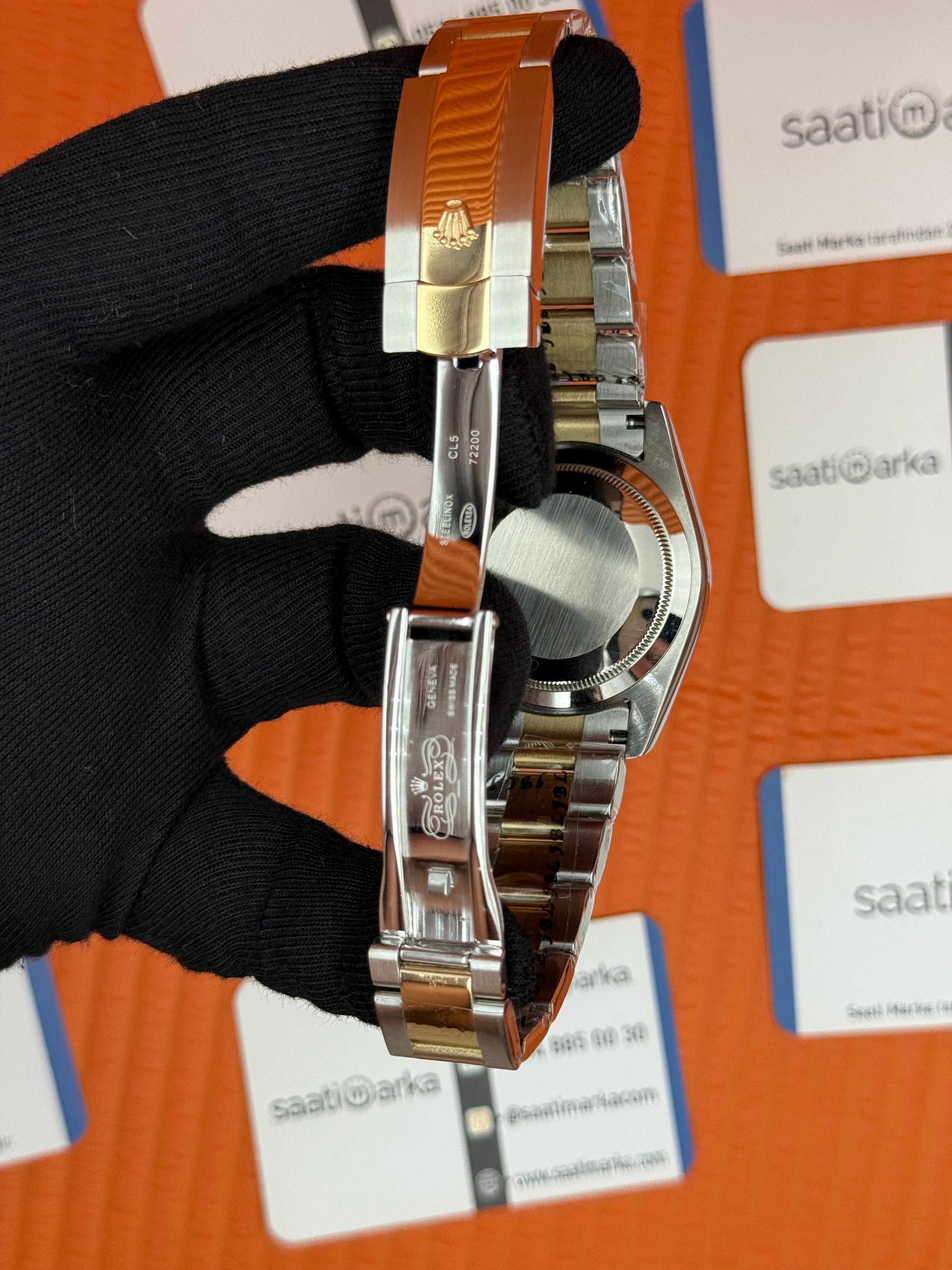 ROLEX Datejust gray dial gold silver kasa-kordon oyster