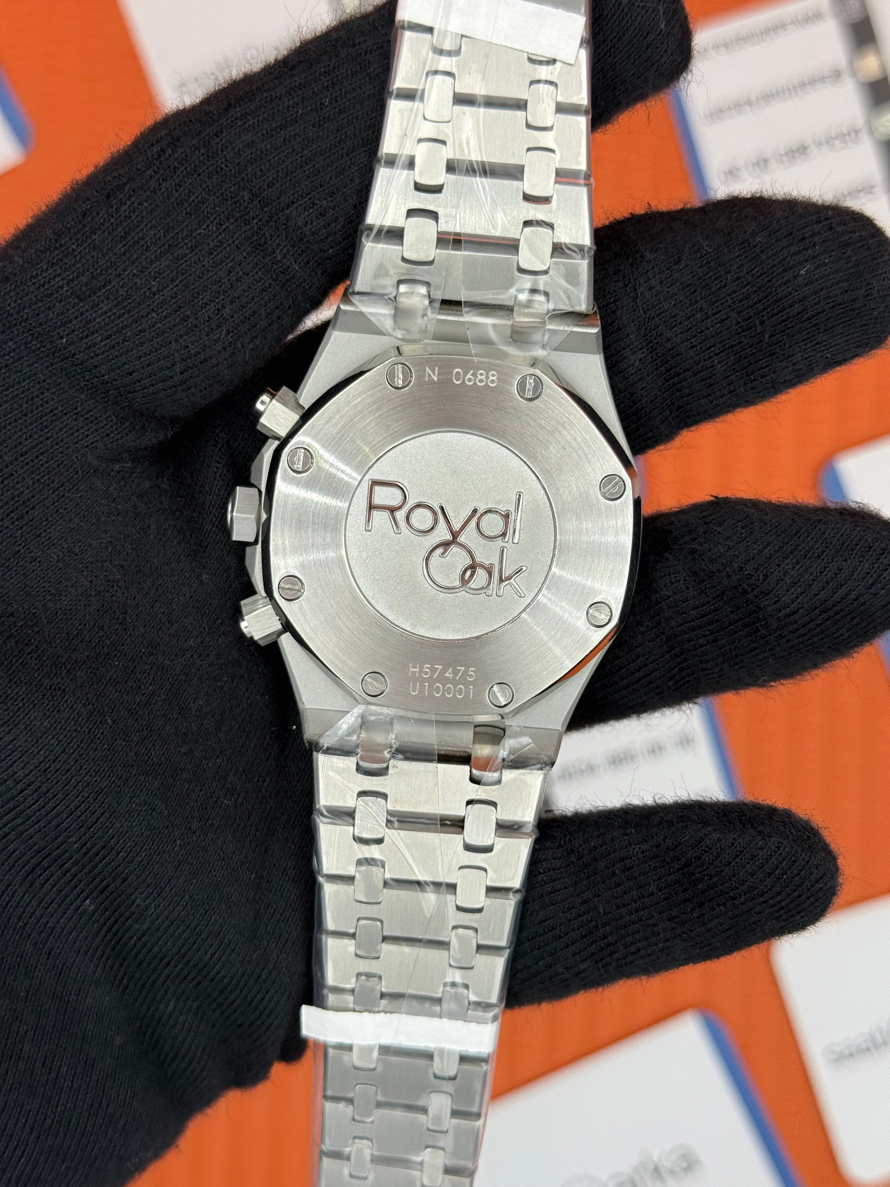 AUDEMARS PİGUET ROYAL OAK CHRONOGRAPH SİYAH KADRAN SİLVER KASA-KORDON
