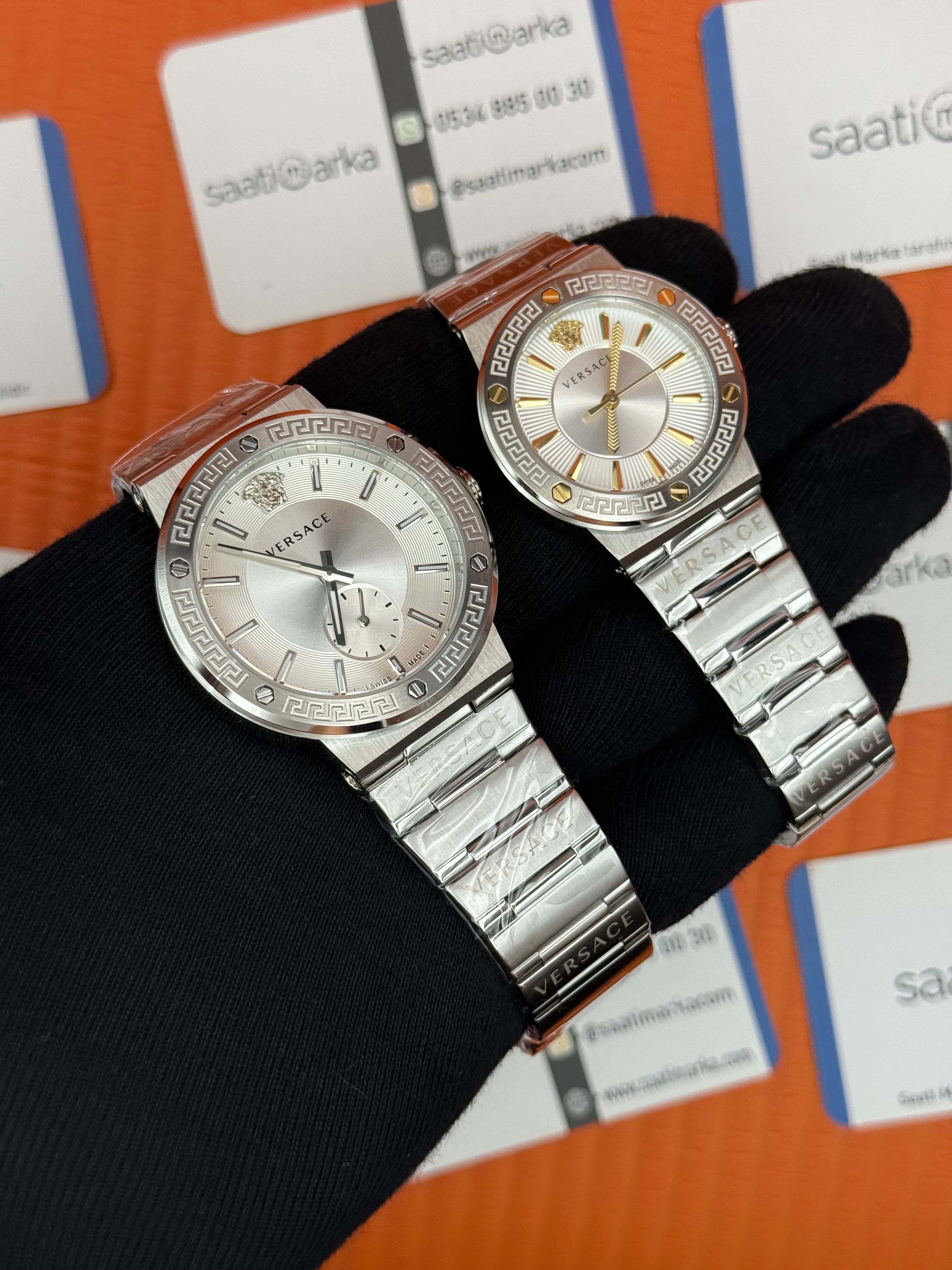 VERSACE çift kombini kadın35mm erkek 43mm