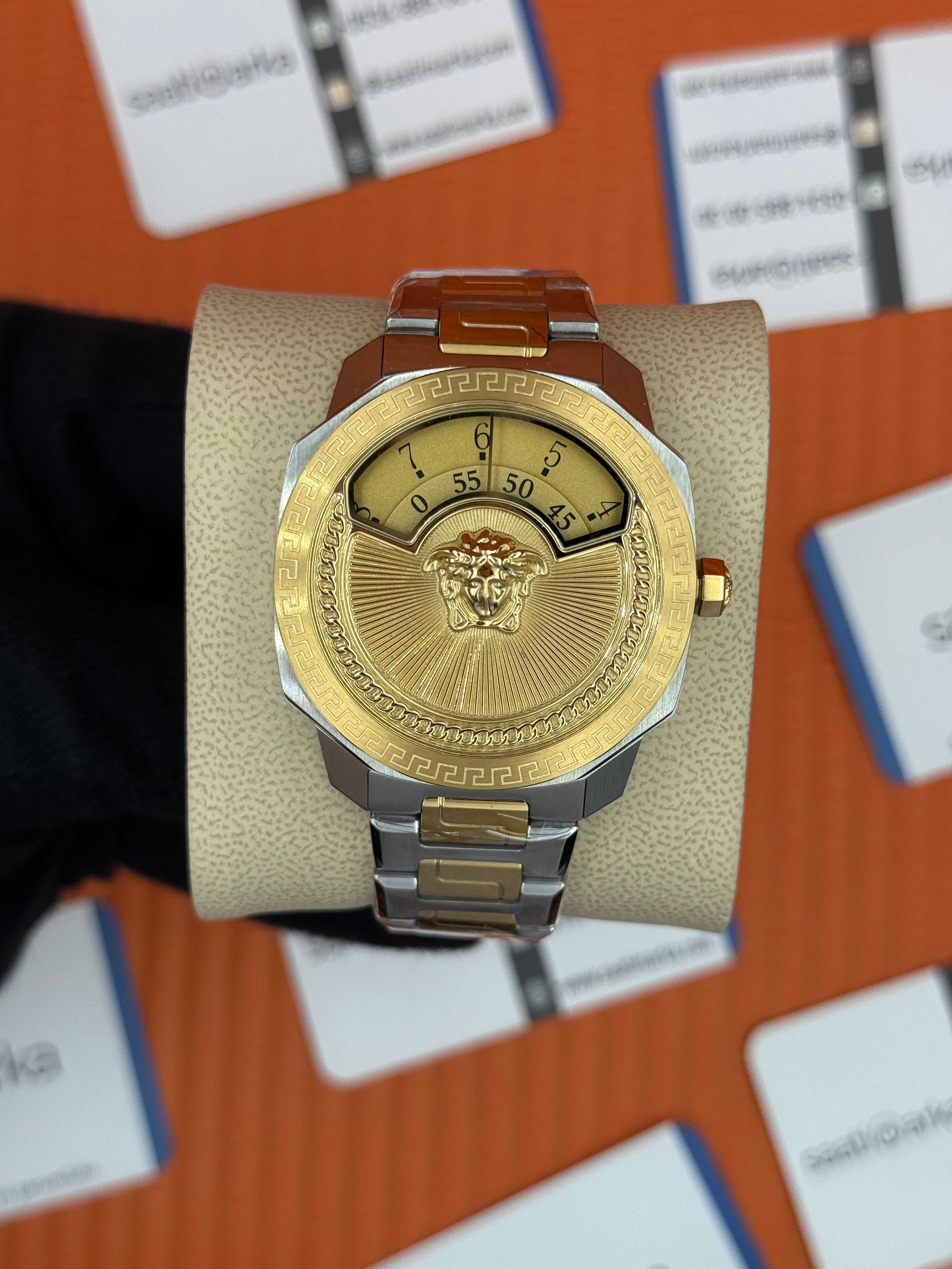 VERSACE ERKEK KOL SAATİ GOLD SİLVER KASA KORDON